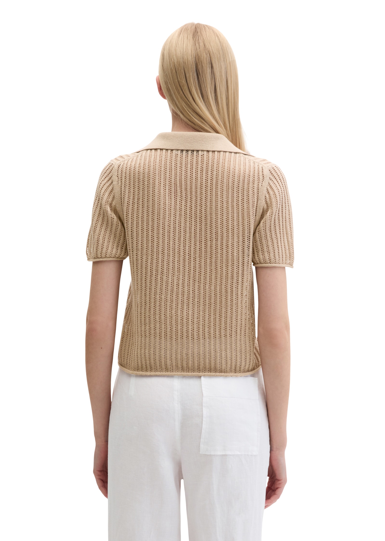 Marc O'Polo Polokragenpullover »aus Bio-Baumwolle-Leinen-Mix«