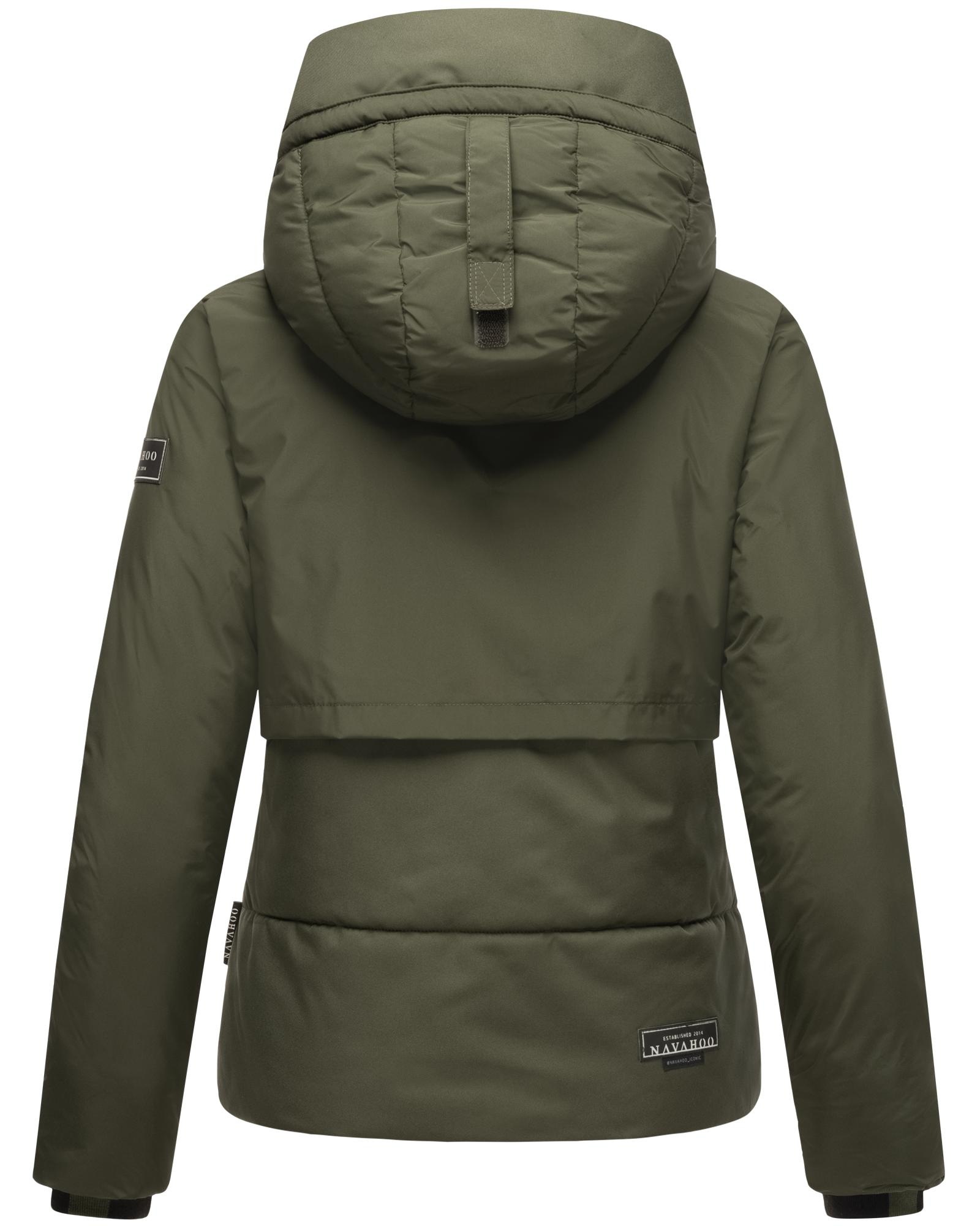 Navahoo Steppjacke »Liebesküken XIV«, mit Kapuze, modische Damen Winterjacke mit Fleece-Innenfutter