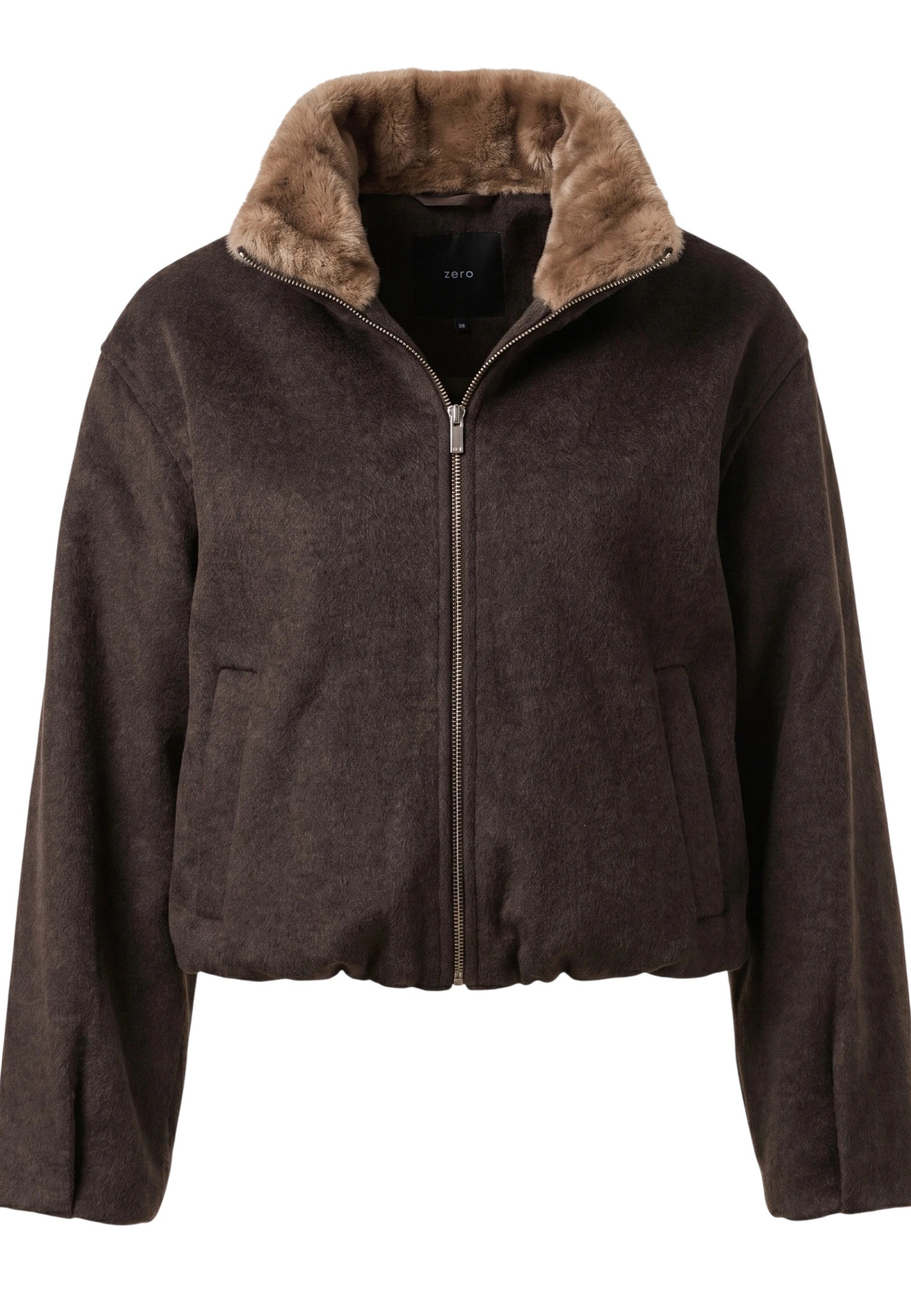 Zero Canvasjacke »Damen mit Kunstfellkragen«