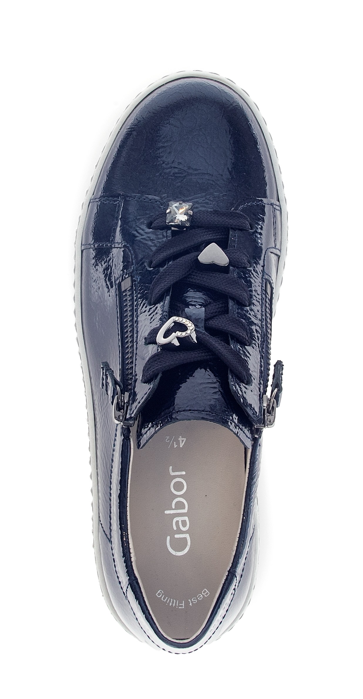 Thumbnail - Gabor Plateausneaker, Freizeitschuh, Halbschuh, Schnürer mit edlen Schmuck-Motiven