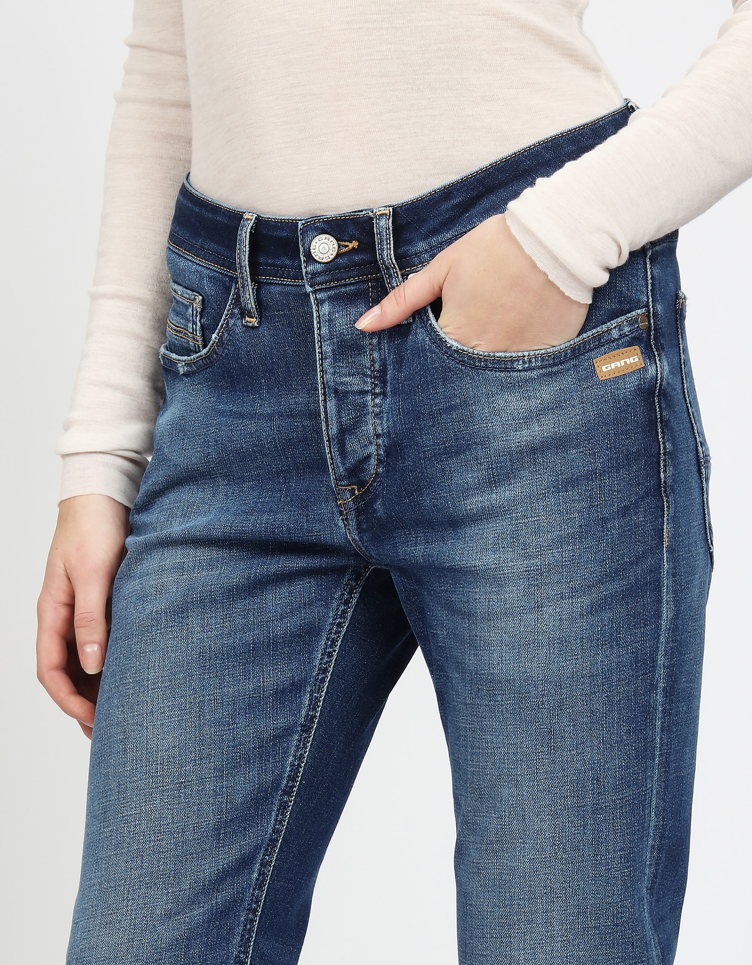 GANG Boyfriend-Jeans »94NICA CROPPED«, mit geraden und verkürzten Beinverlauf