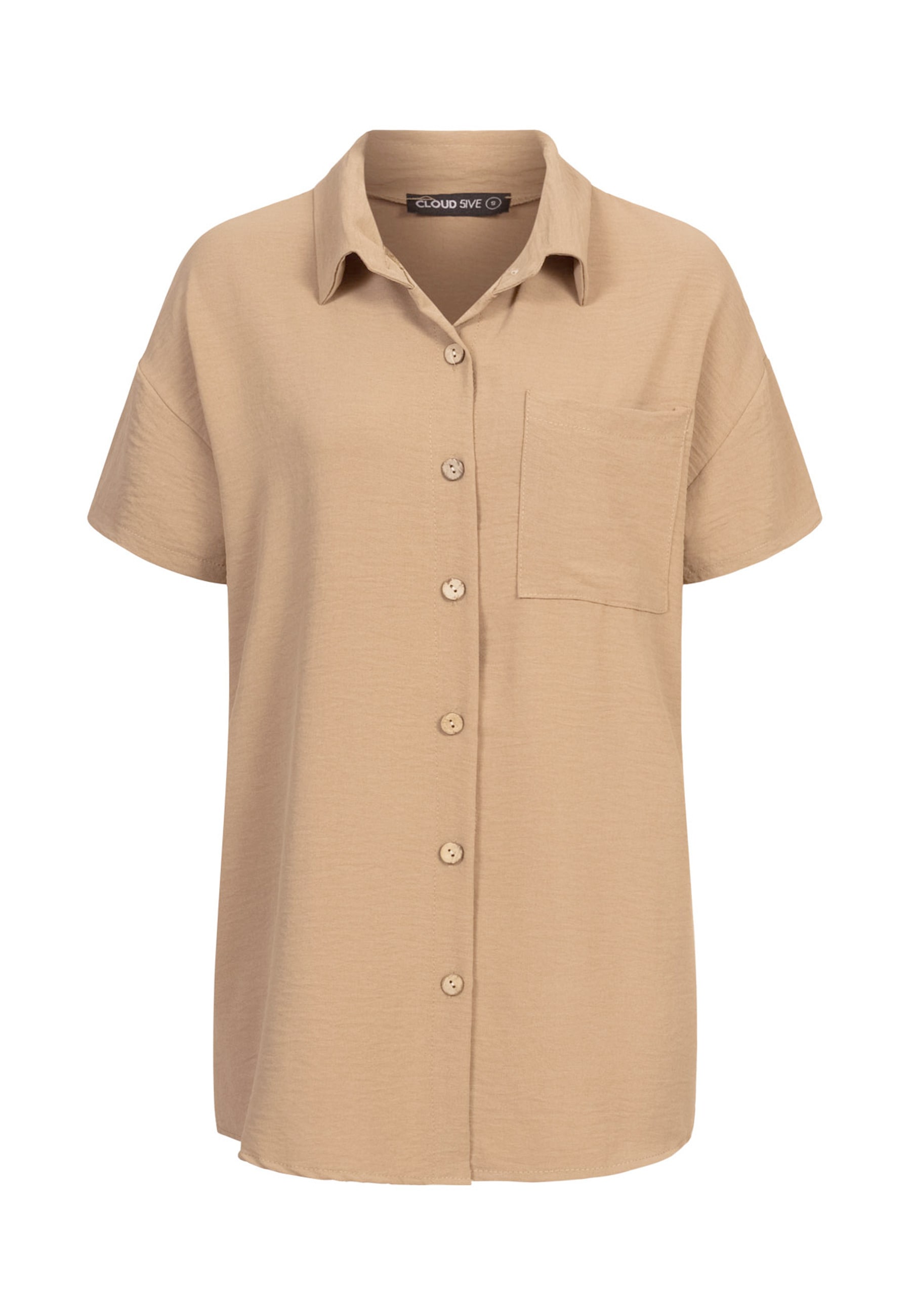 CLOUD 5IVE Kurzarmshirt "CLOUD 5IVE Musselin Kurzarm Hemd mit Knopfleiste u günstig online kaufen