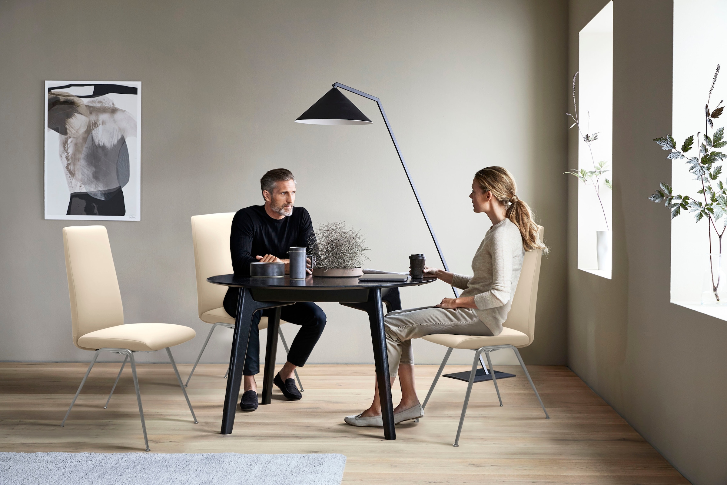 Stressless® Polsterstuhl »Laurel«, Leder PALOMA, High Back, Größe M, mit Beinen aus Stahl in Chrom matt