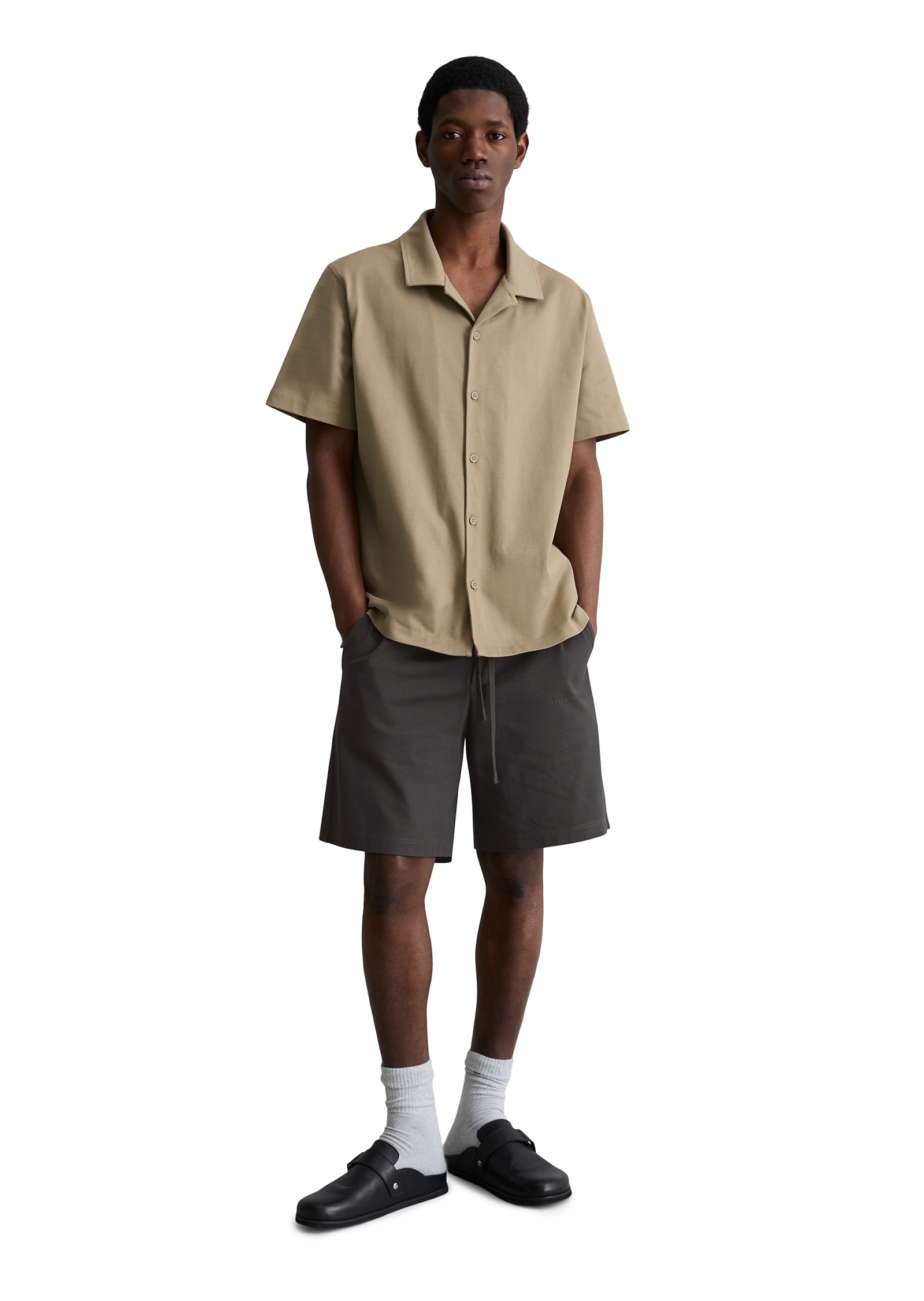 Marc O'Polo DENIM Kurzarmhemd »aus schwerem Bio-Baumwoll-Jersey«