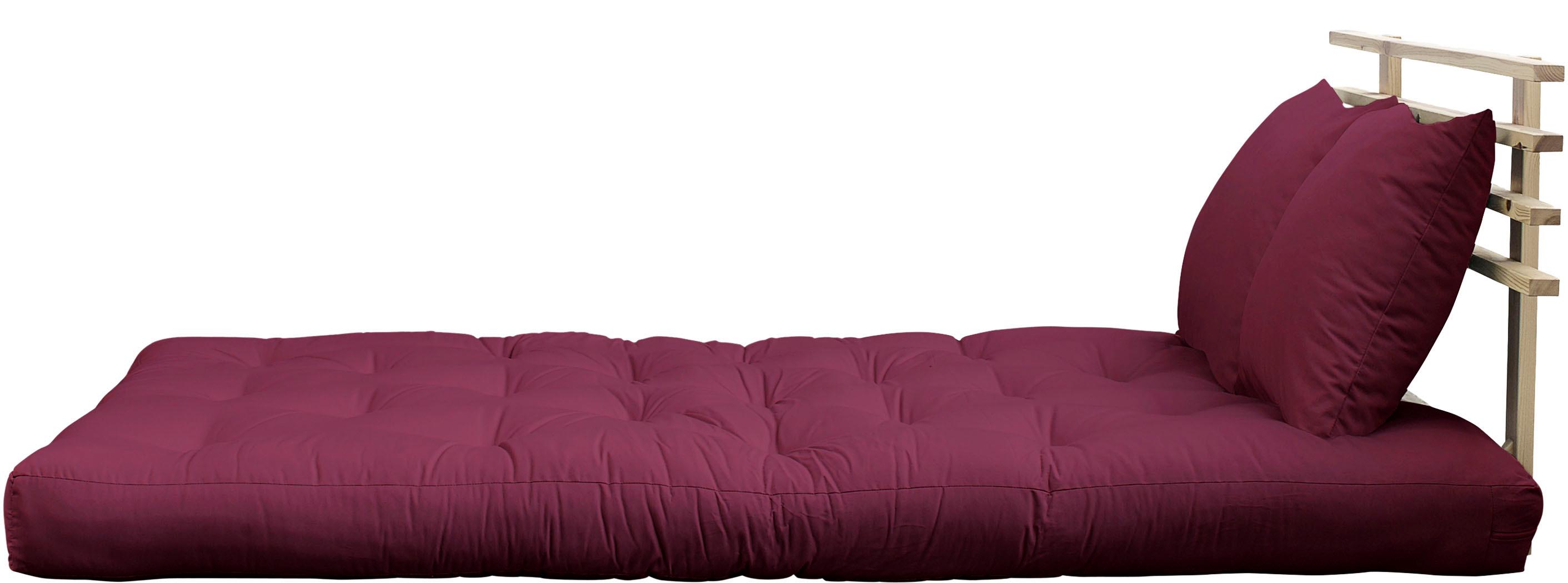 Thumbnail - Karup Design Schlafsofa "Shinsano, futonstil, Rückenrahmen und zweiteiligem Kissenset" aus massivem Kiefernholz, faltbar...