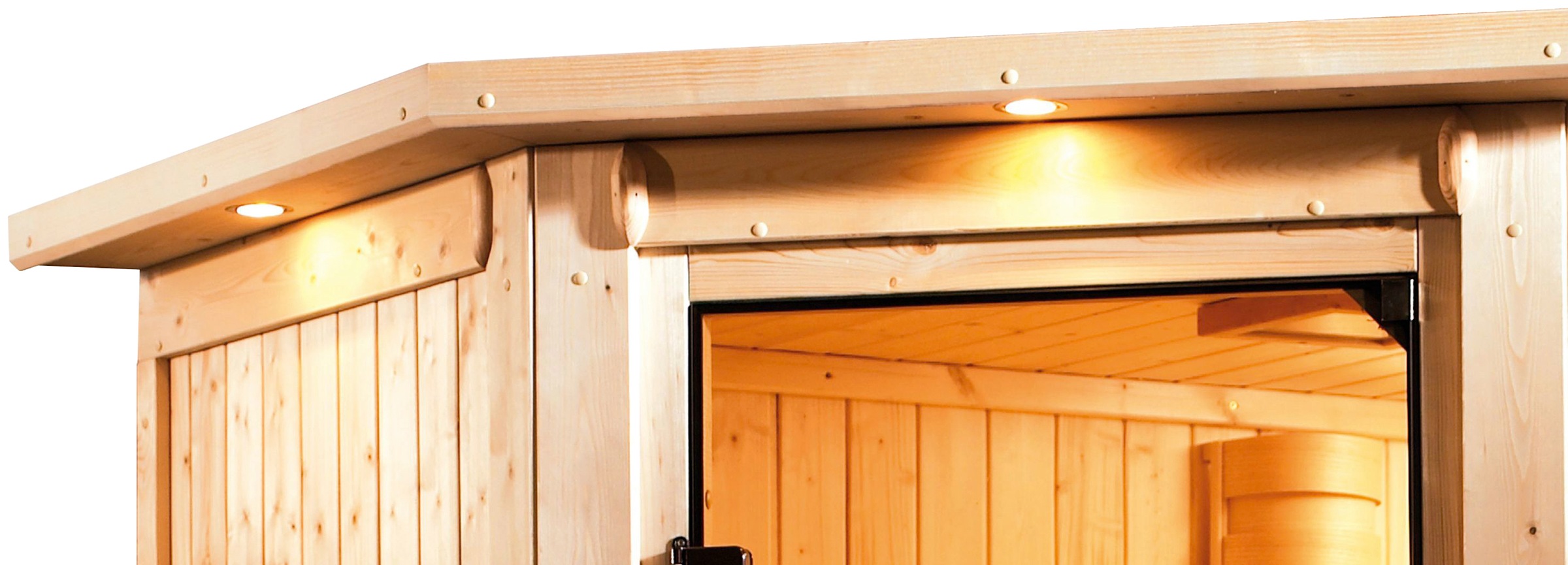 Karibu Sauna »Jarin« Set,  Ofen 9 KW externe Strg easy