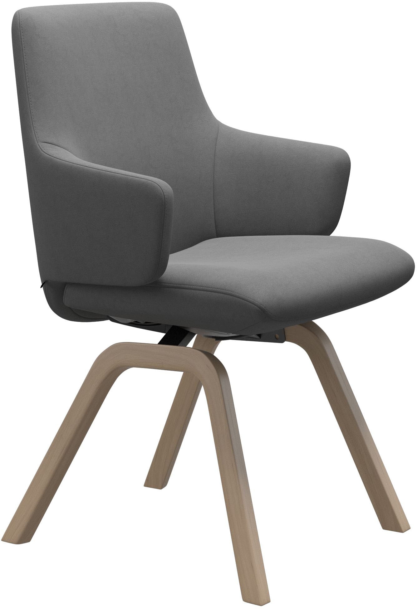 Stressless® Polsterstuhl »Laurel«, Microfaser DINAMICA, Low Back mit Armlehne, Größe L, mit schräggestellten Beinen in Schwarz