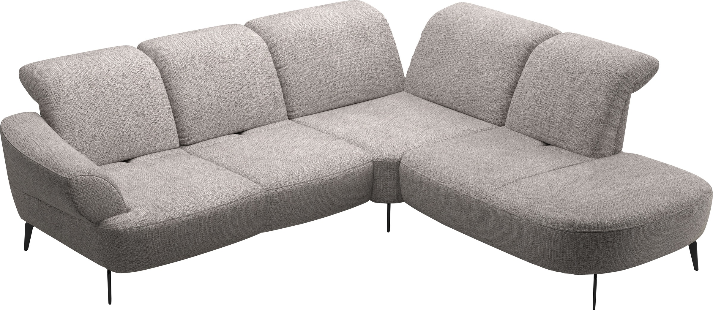 Ecksofa SIT & MORE "Dance, L-Form, inkl. Sitztiefenverstellung", silber, B:302cm H:91cm T:270cm, 100% Polyester, Sofas, Ecksofa, inkl. Click&Seat, optional mit Kopfteilverstellung 5