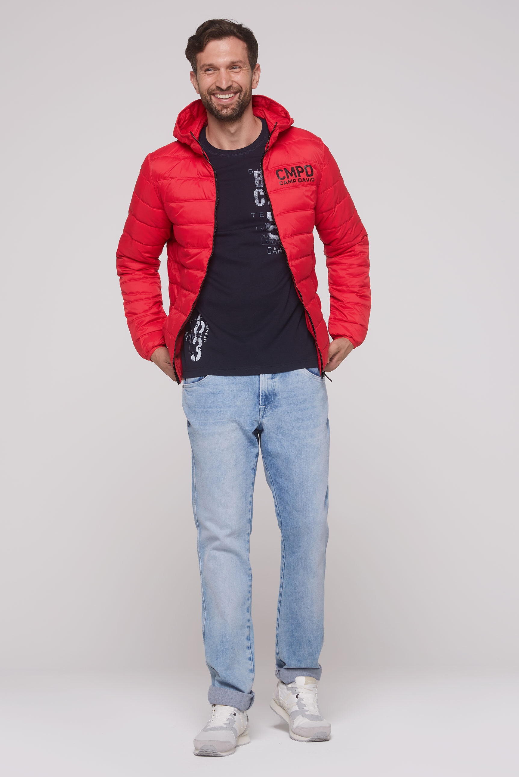 CAMP DAVID Outdoorjacke, mit Kapuze, mit Innentaschen
