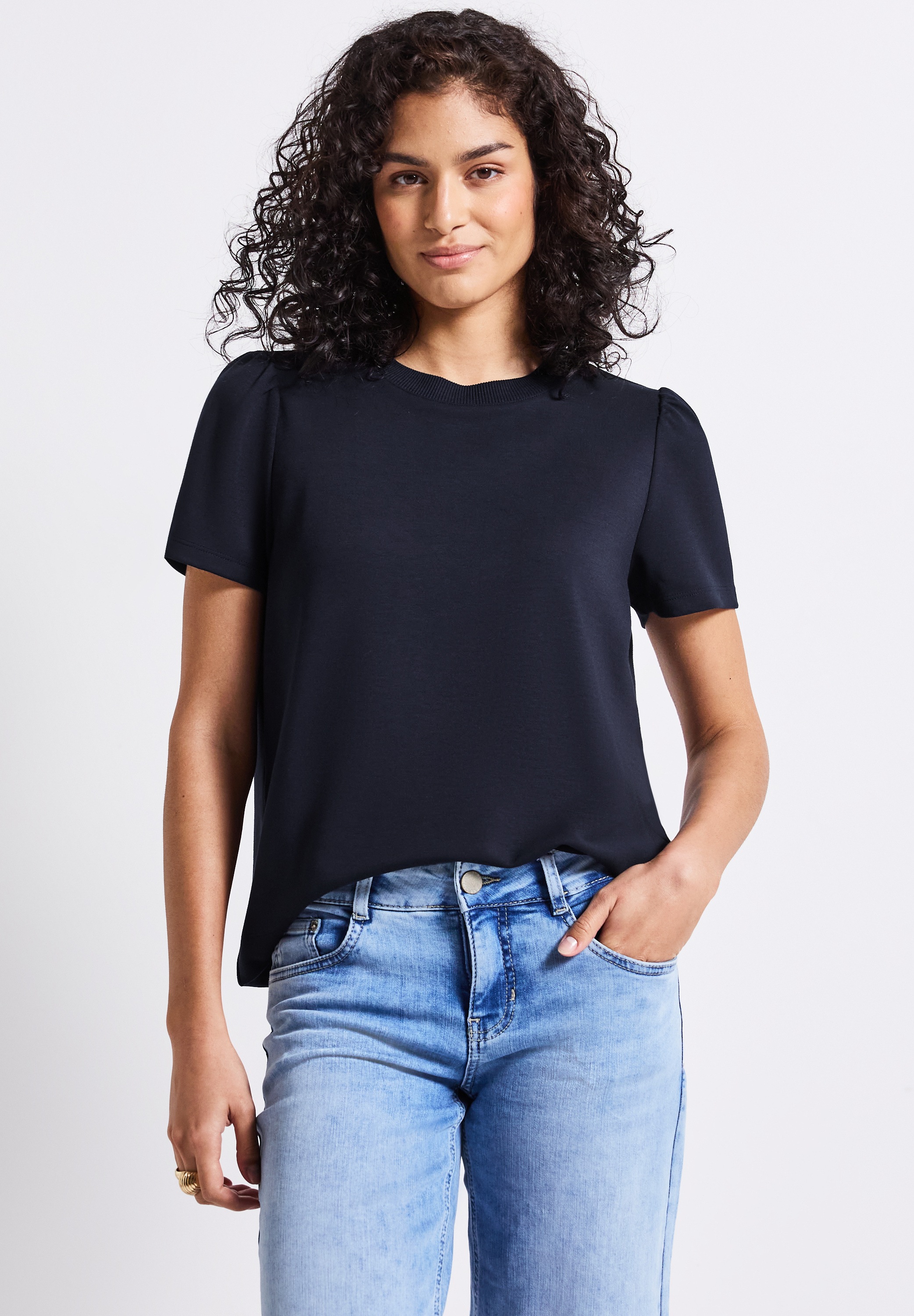 STREET ONE STUDIO T-Shirt, mit Rundhalsausschnitt günstig online kaufen