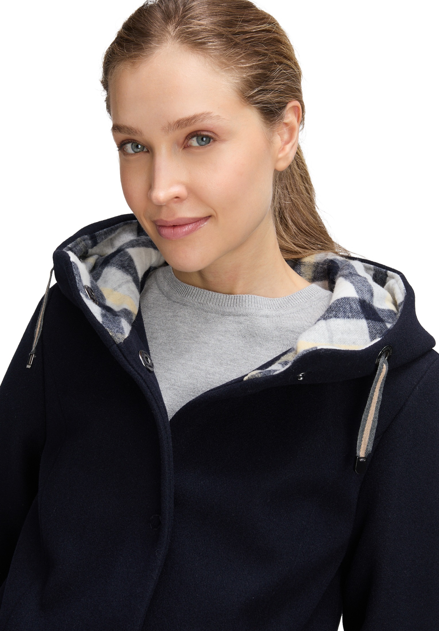 Amber & June Winterjacke »Amber & June Damen Winterjacke mit Kapuze«, mit Kapuze