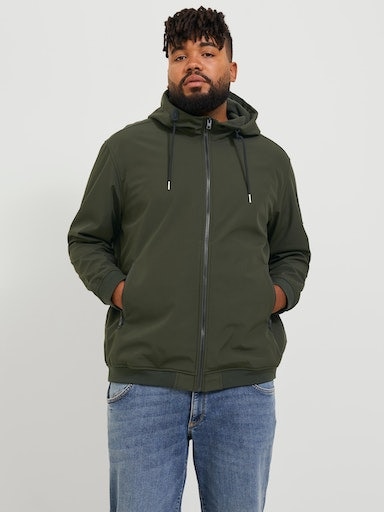 Jack & Jones PlusSize Softshelljacke "JJEBASIC mit Kapuze und wasserabweise günstig online kaufen