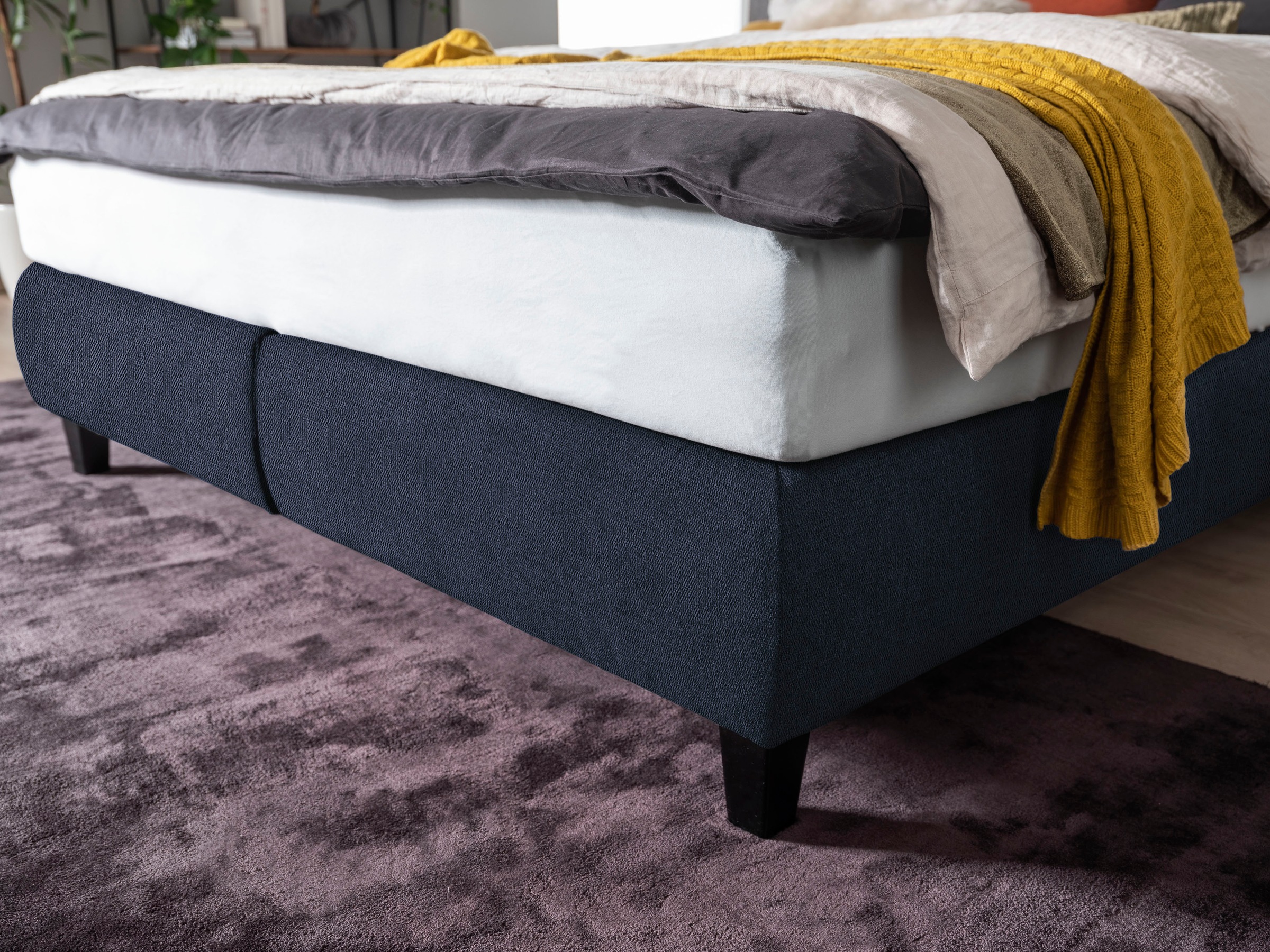 alina Boxspringbett »Edera«, Doppelbett wahlweise mit Topper, Liegefläche 180x200 cm, mit Steppung