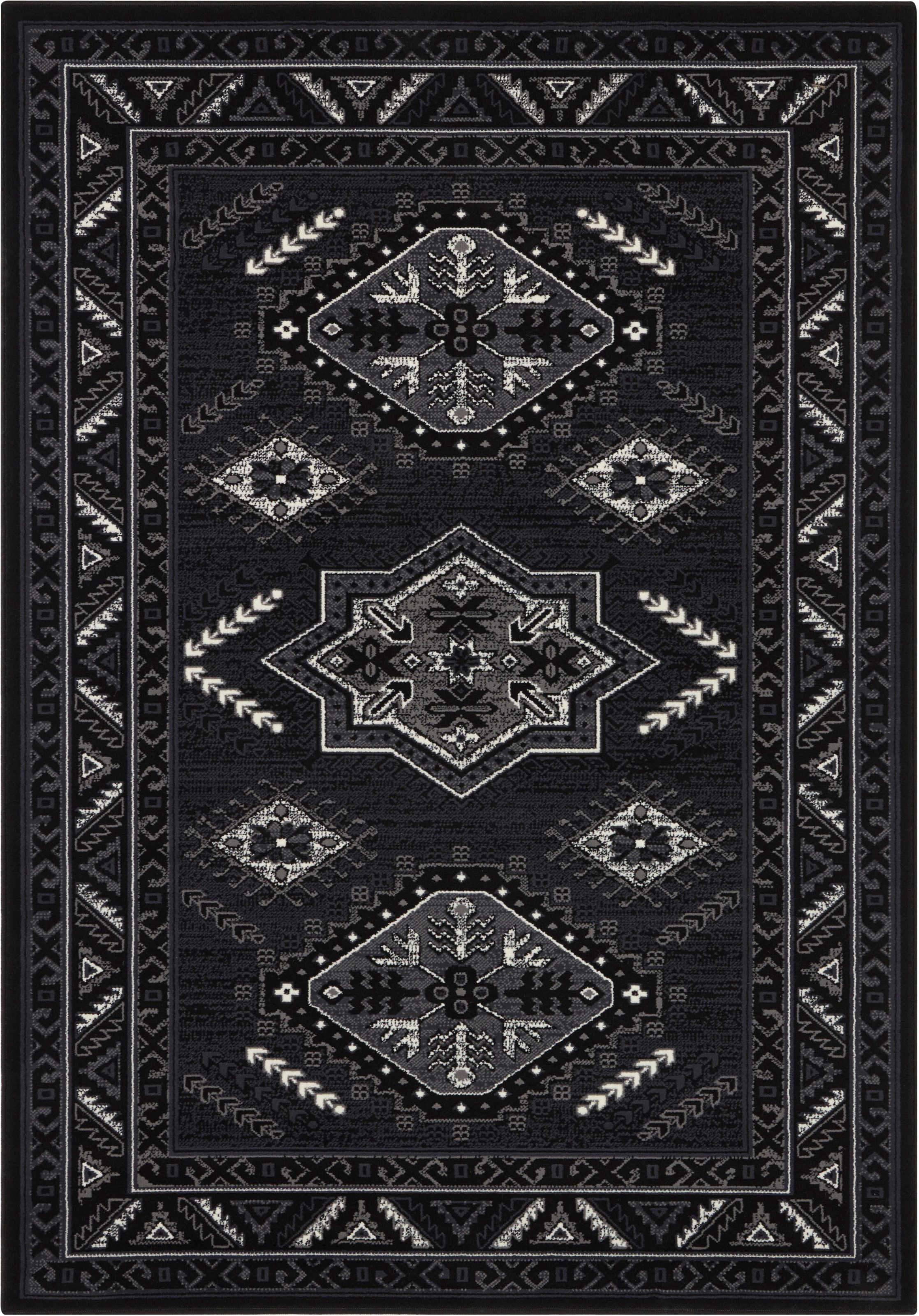 NOURISTAN Teppich »Saricha Belutsch«, rechteckig, 9 mm Höhe, Kurzflor, Orient Optik, Vintage Design,Robust, Pflegeleicht, Gekettelt