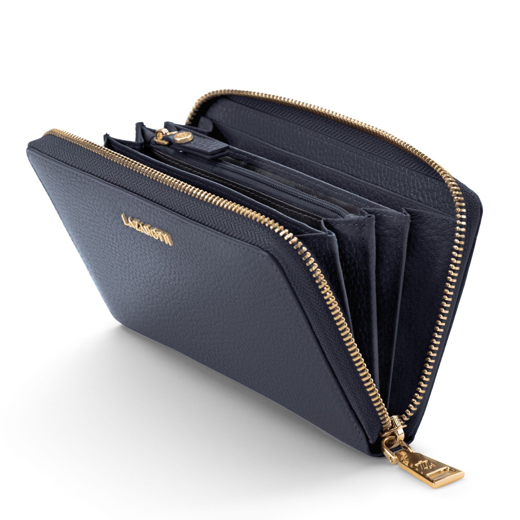 Lazarotti Geldbörse »Bologna Leather XL Zip-Around Geldbörse Leder 19 cm«