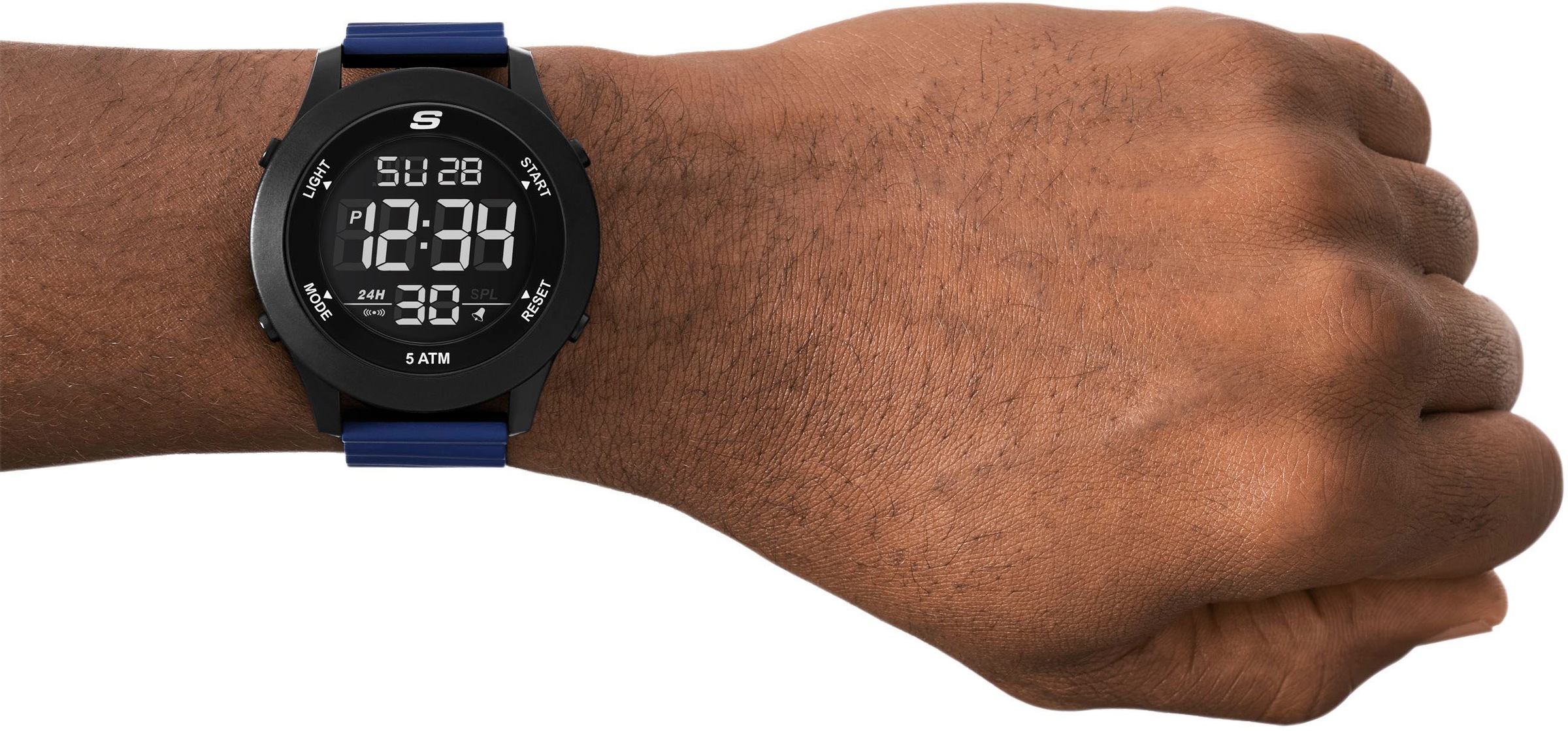Skechers Chronograph »ROSENCRANS«, Quarzuhr, Armbanduhr, Herrenuhr, Silikonarmband, digital, Wochentag