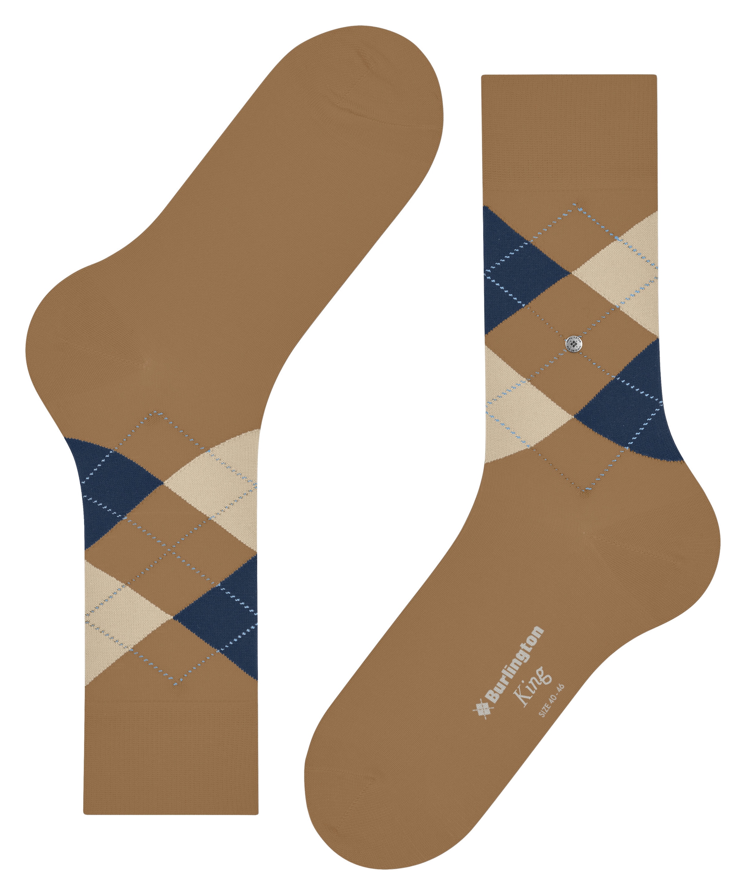 Burlington Socken »King« verstärkt, hochwertig, dünn, kariert