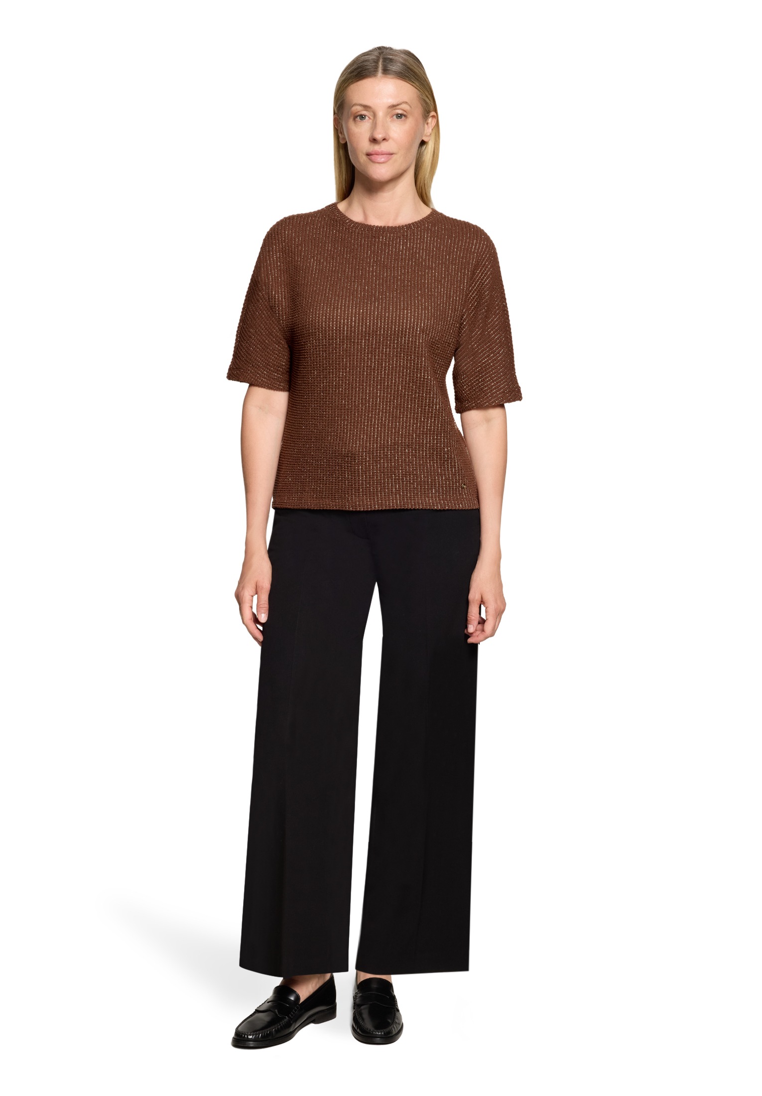 Betty&Co Kurzarmshirt »Damen mit Lurexfaden« 1
