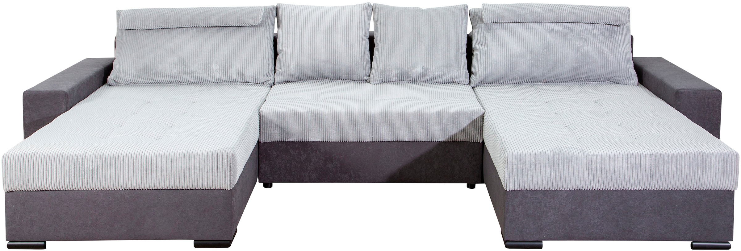 COLLECTION AB Wohnlandschaft »XXXL-Josy Relax U-Form Breite 352 cm, mit 2 gleich großen Recamieren«, inkl. Bettfunktion, Bettkasten, mit 4 Rückenkissen in zwei Größen