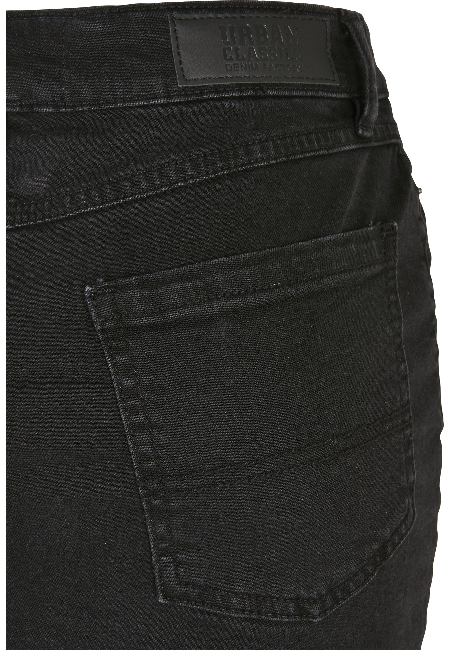 URBAN CLASSICS Jerseyrock »Urban Classics Damen Ladies Organic Stretch Denim Mini Skirt« 1 Stk.
