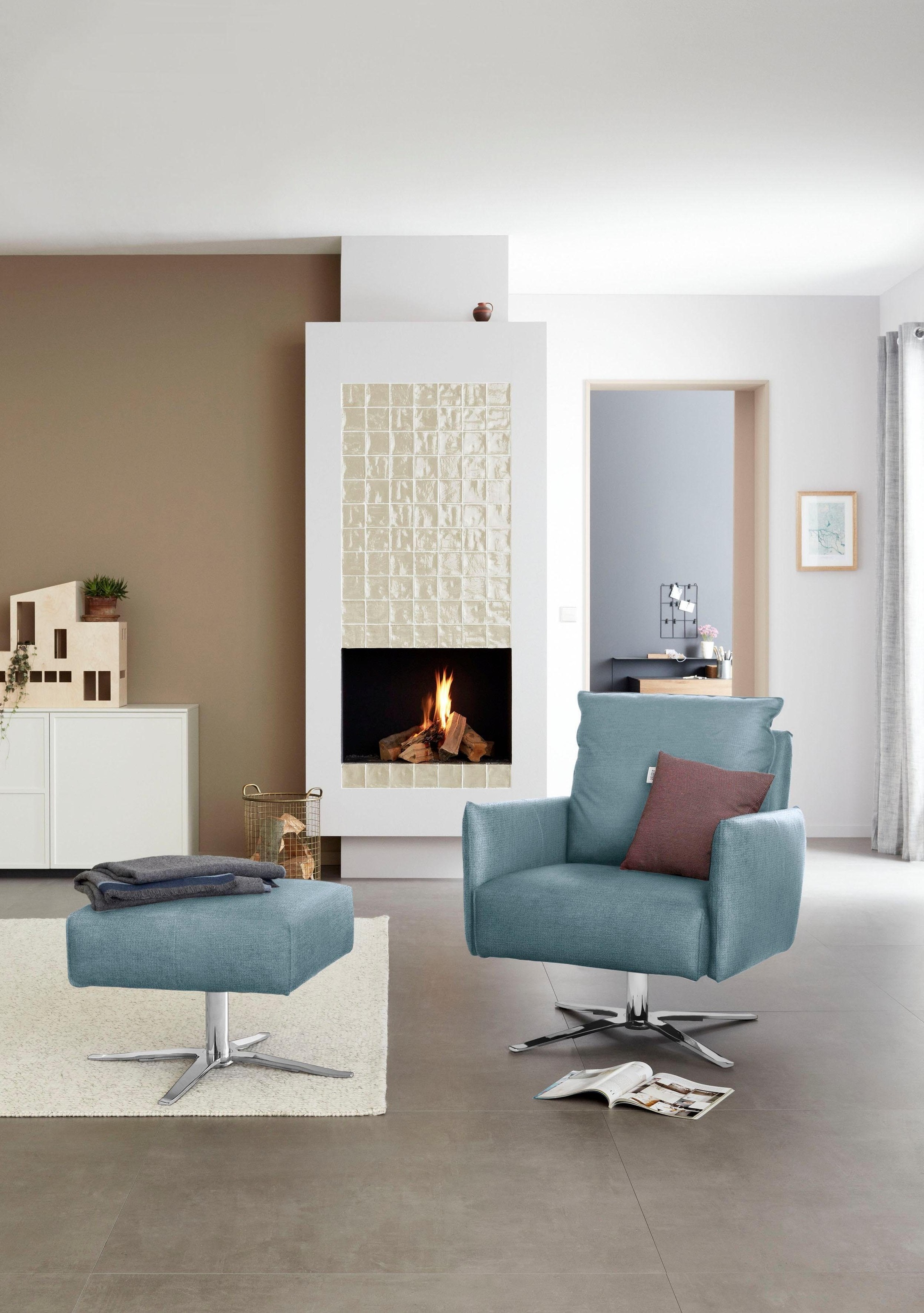 SCHÖNER WOHNEN-Kollektion Sessel »Lineo Drehsessel mit schmalen Armlehnen, bequem und elegant,«, Clubsessel, 360° drehbar