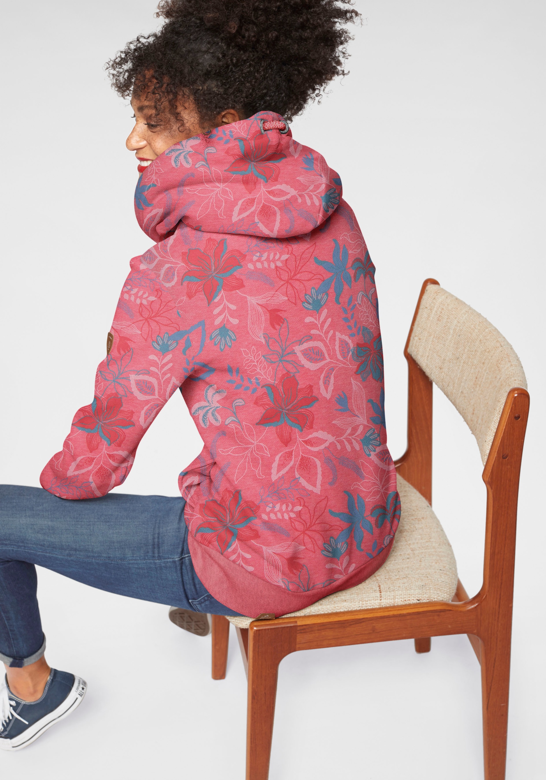 Ragwear Gripy Flowers O Hoodie Coral XXL 2
