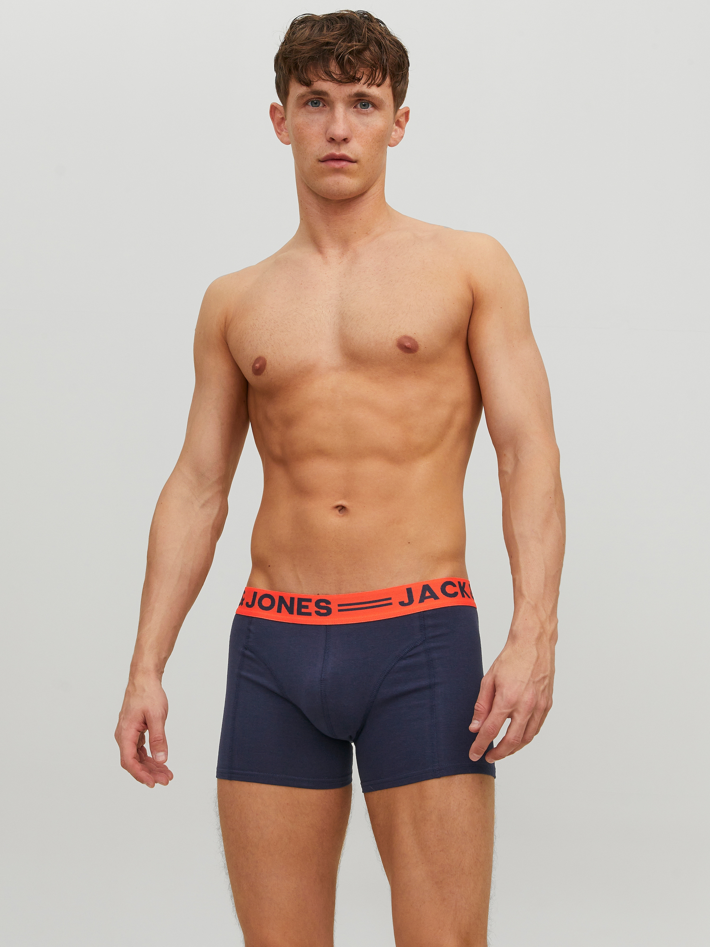 Jack & Jones Boxer »JAC Lichfield Trunks« Packung, 3 Stk. mit kontrastfarbigem Bund
