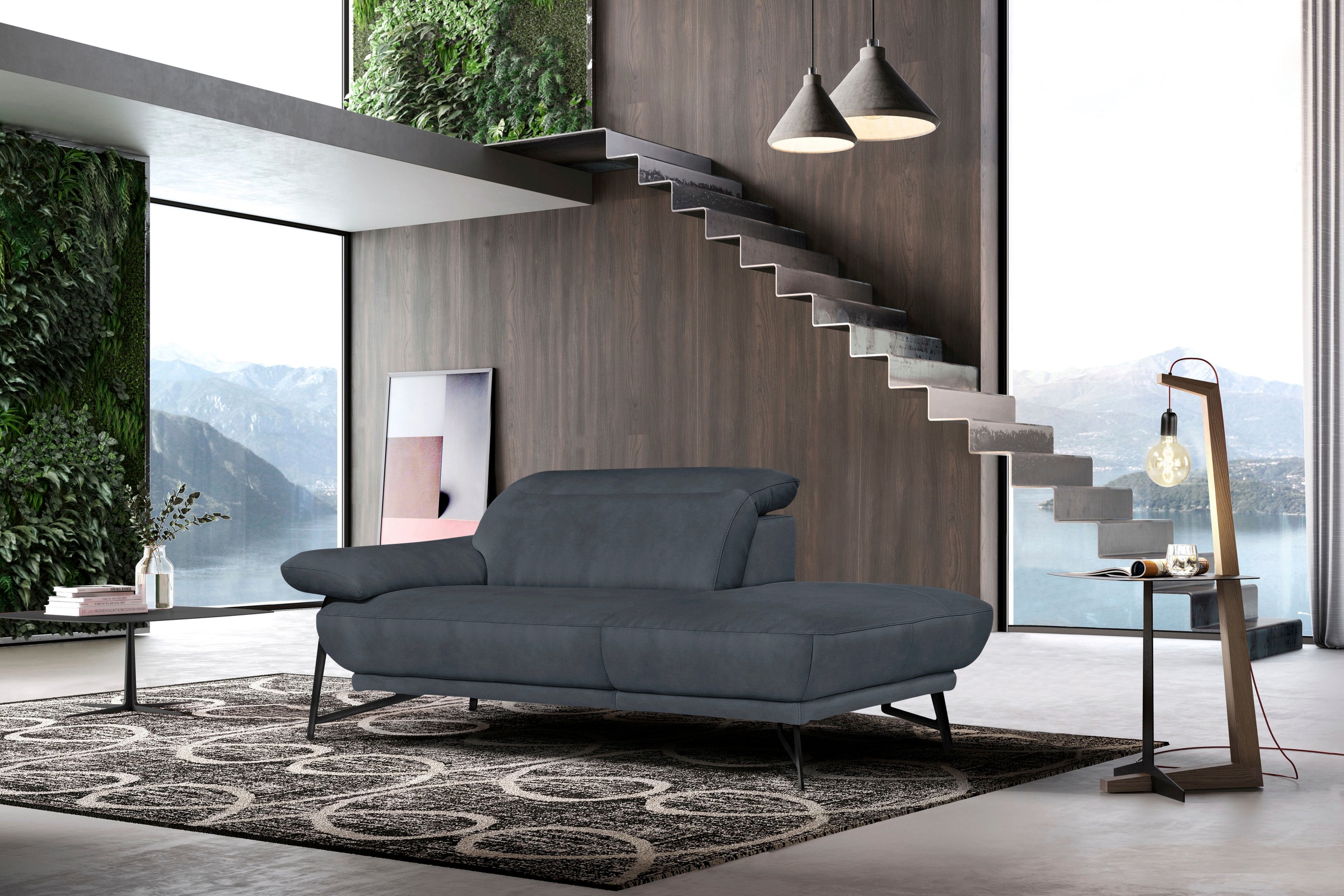 Egoitaliano Sofa "Anais, Design mit hohem Sitzkomfort, Fußfarbe schattengra günstig online kaufen