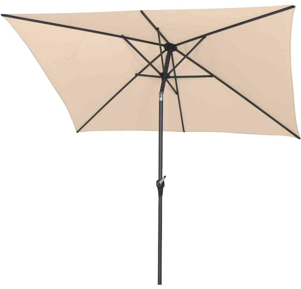 Siena Garden Marktschirm 250 cm x  200 cm Stone mit Kurbelmechanik günstig online kaufen