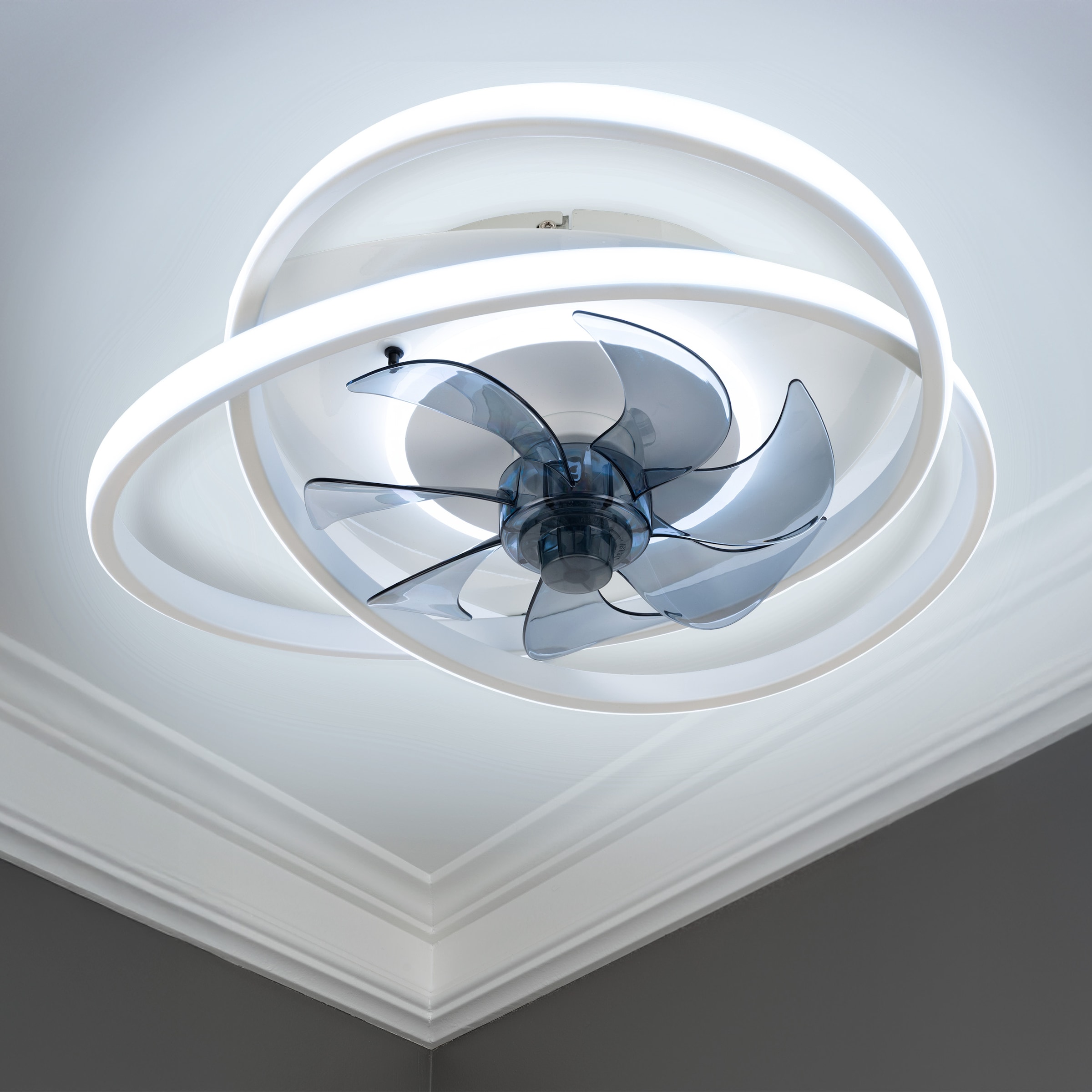 OTTO home LED Deckenleuchte »Lunnee Deckenventilator« LED-Modul 1 Stk. warmweiß - kaltweiß Ventilator, Dimmbar per IR-Fernbedienung, CCT, Memory, Nachtlicht
