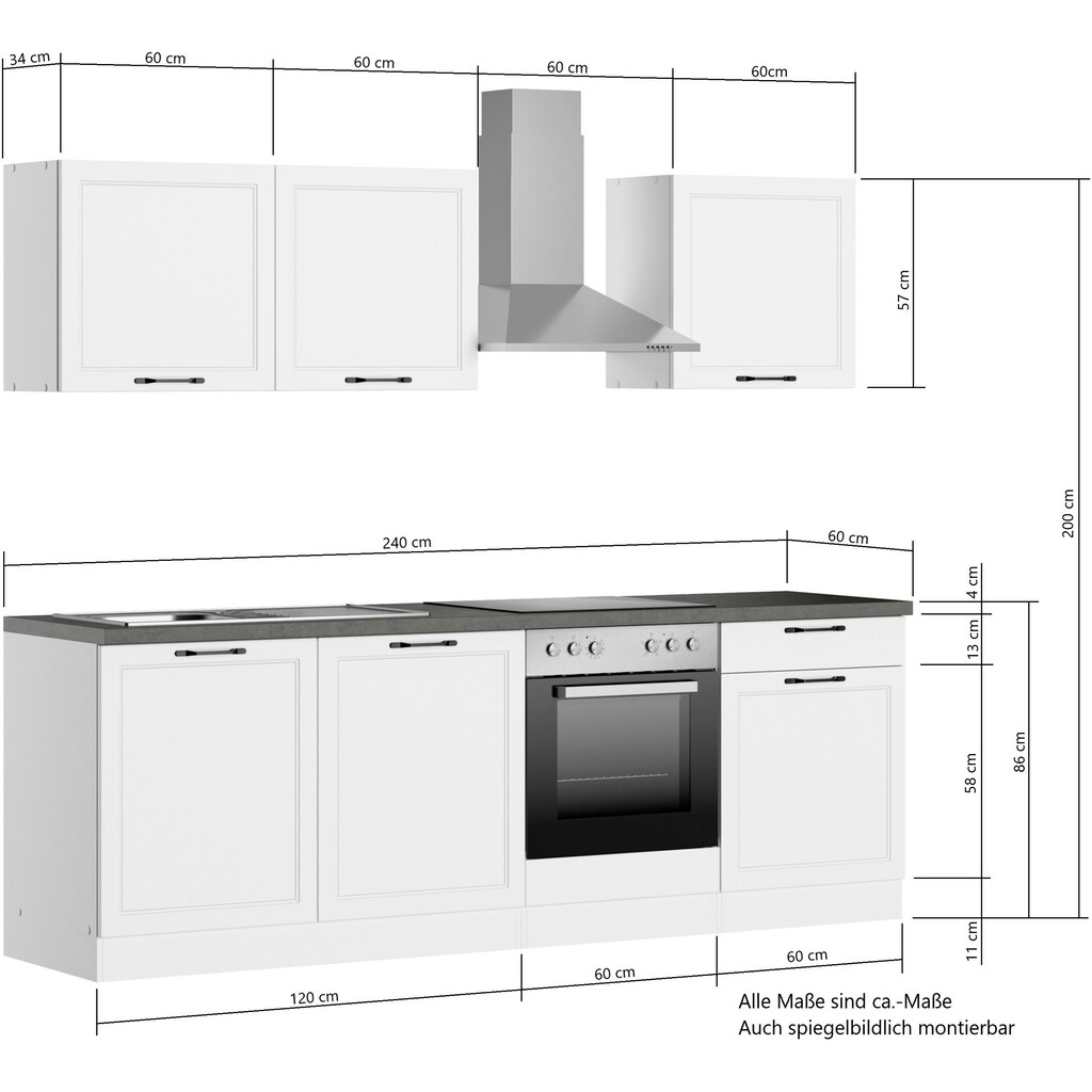 Kochstation Küchenzeile »KS-Lani, mit MDF-Fronten«
