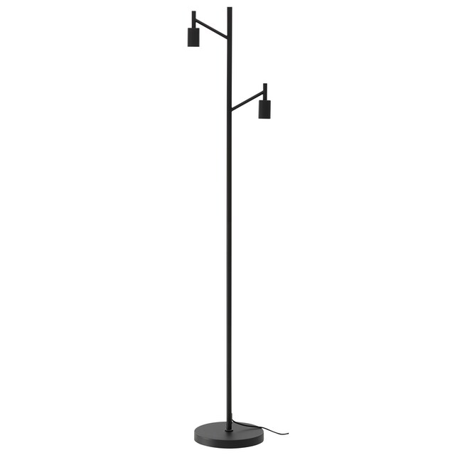 Leonique Stehlampe »Jarla«, 2 flammig-flammig, moderne, klassisch schwarze  Stehleuchte, Höhe 155 cm | BAUR