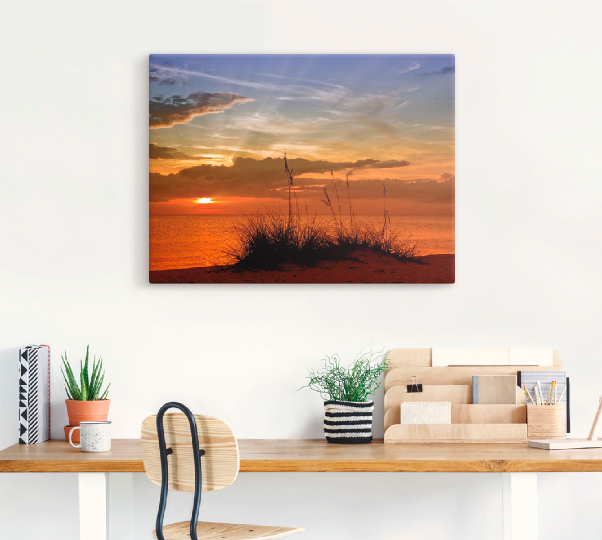 Artland Wandbild »Herrlicher Sonnenuntergang«, Sonnenaufgang & -untergang, (1 St.), als Leinwandbild, Wandaufkleber in verschied. Größen