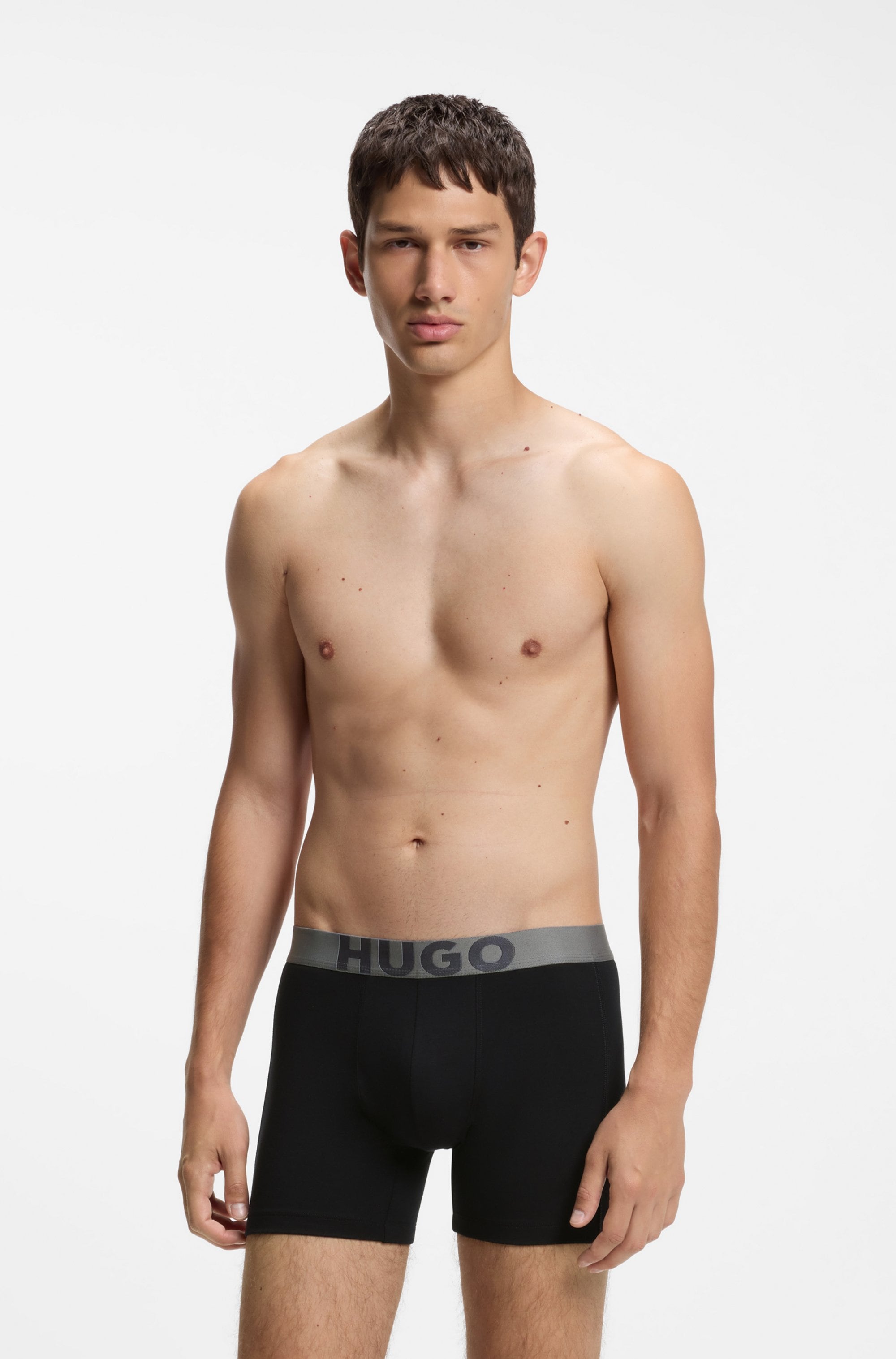 HUGO Underwear Boxershorts »TR GIFT VEGA« 3 Stk. mit kontrastfarbenen Bund
