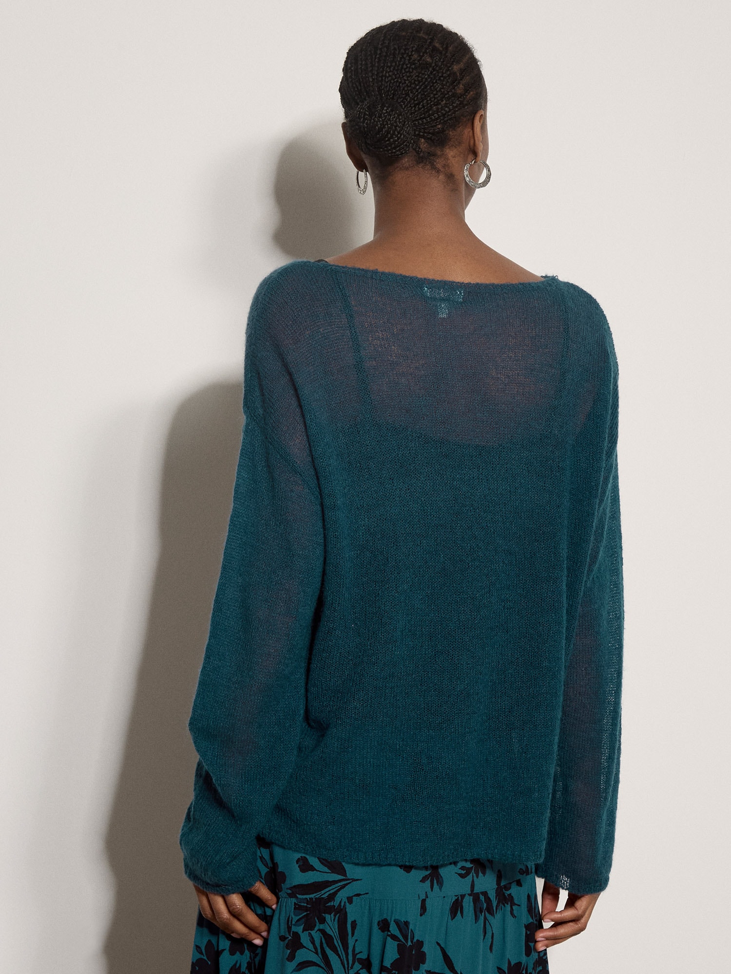 Apricot Strickpullover »Leichter, gebürsteter Oversize-Pullover« mit U-Boot-Ausschnitt