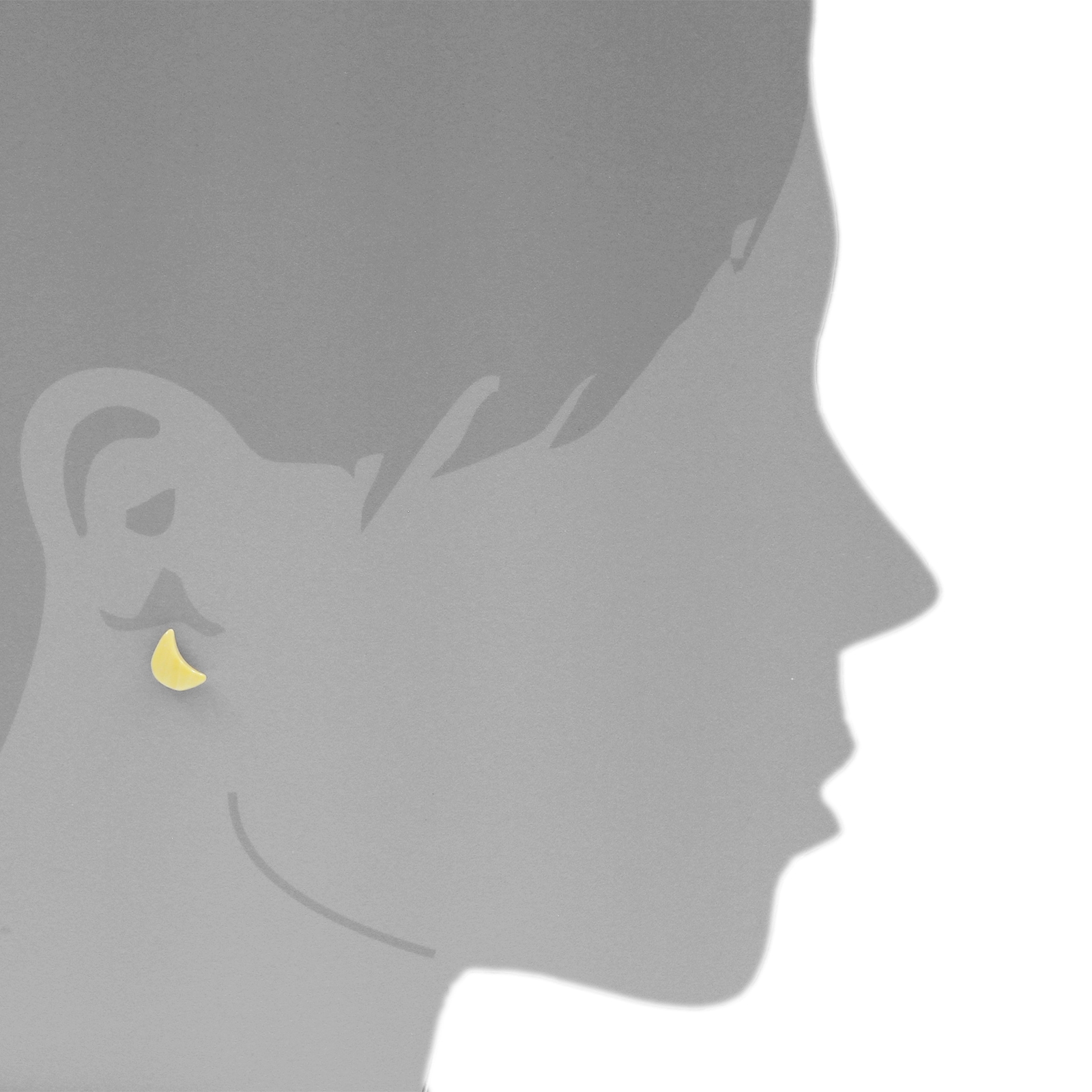OSTSEE-SCHMUCK Paar Ohrstecker »- Halbmond - Silber 925/000 - Bernstein«