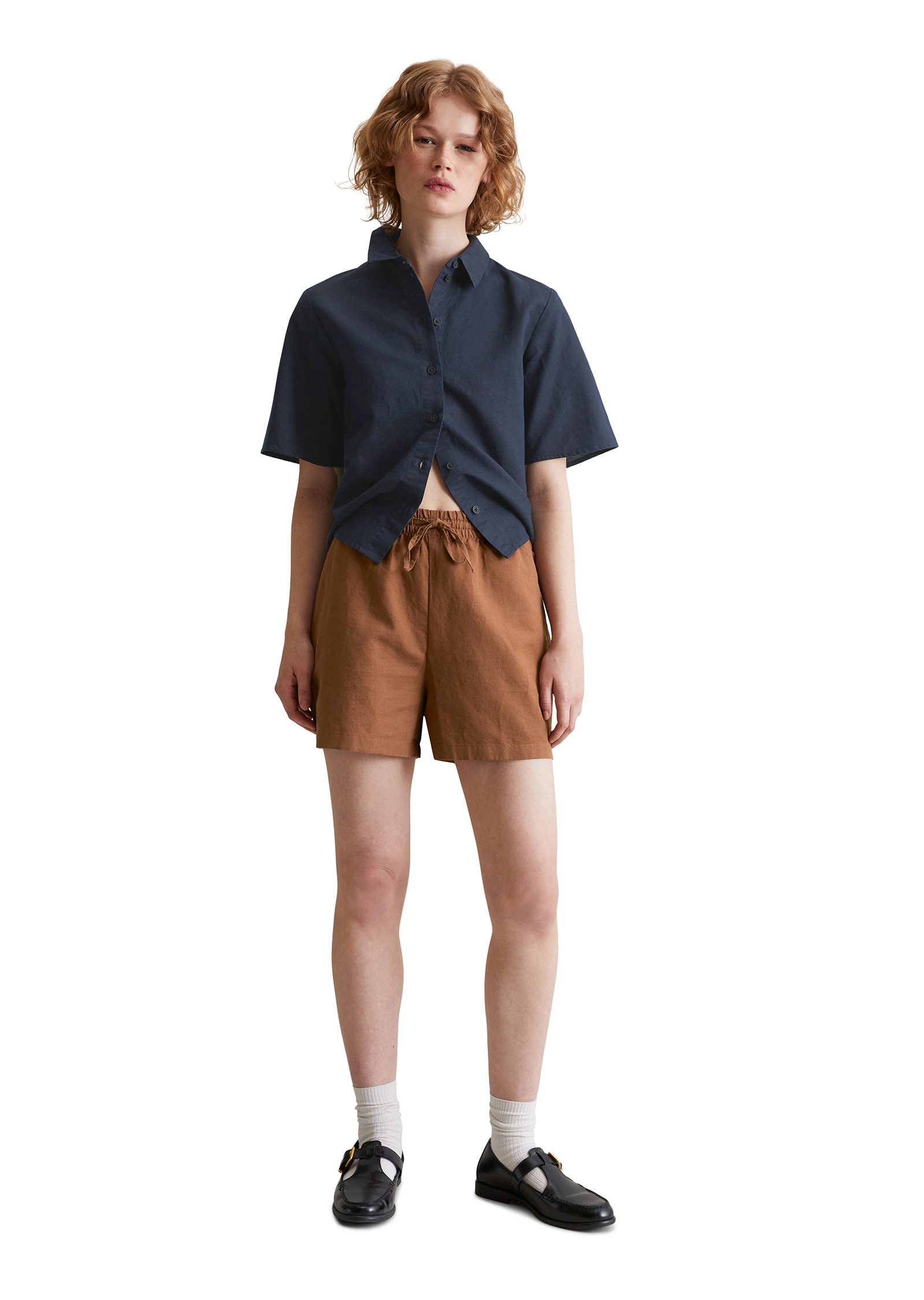 Marc O'Polo DENIM Shorts »aus Baumwolle-Leinen-Mix«