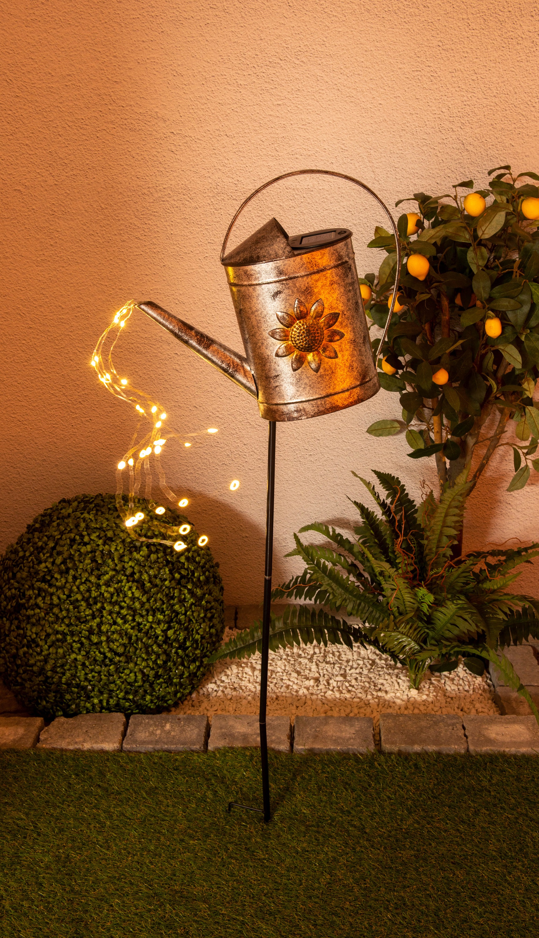 Lampe solaire arrosoir NÄVE argent 3