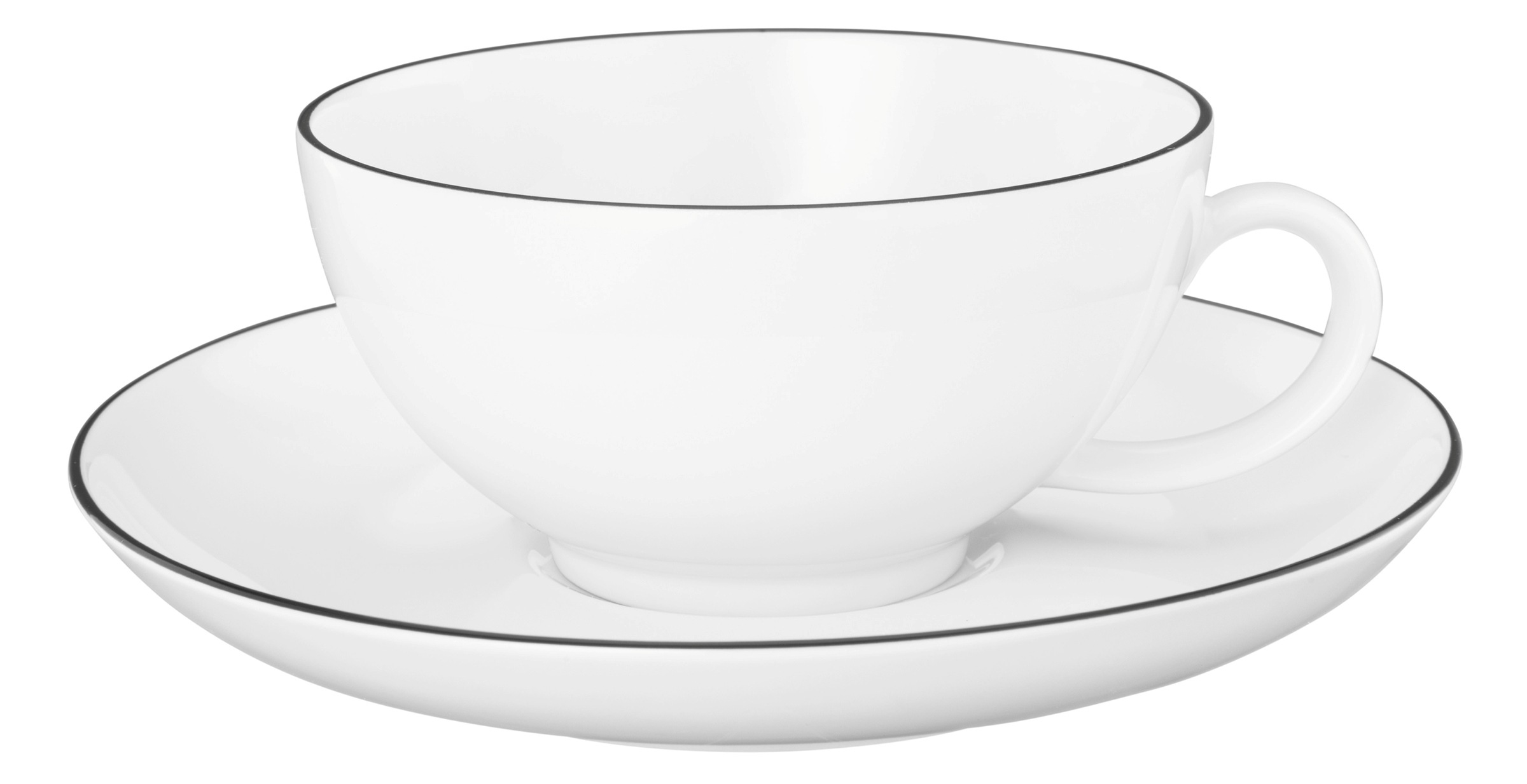 Seltmann Weiden Tasse »Lido Black Line«, (1 tlg.), Teeobertasse 0,20 l