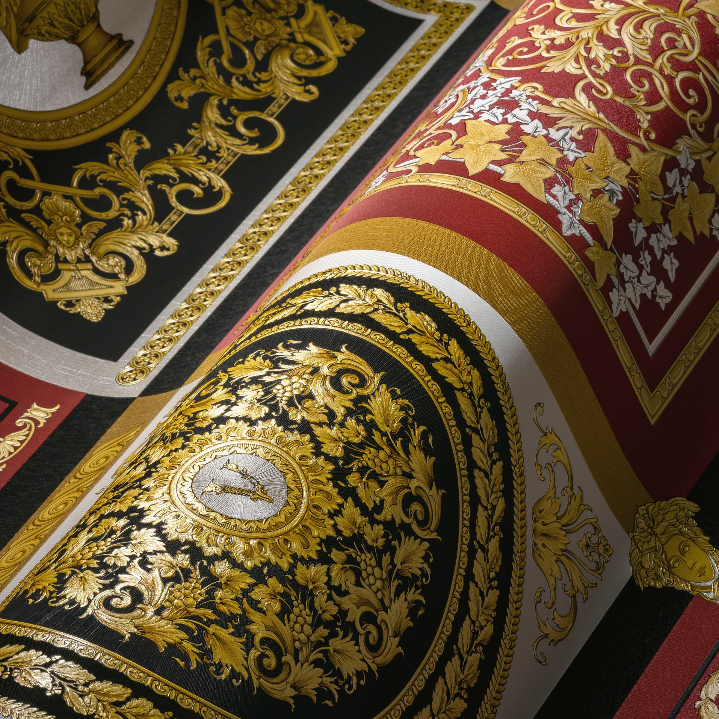 Versace Vliestapete »Wallpaper Versace 5 Design Patchwork« abstrakt | gemustert | leicht glänzend leicht strukturiert auffallende Fliesen-Tapete Tapeten Wohnzimmer Schlafzimmer Küche Optik