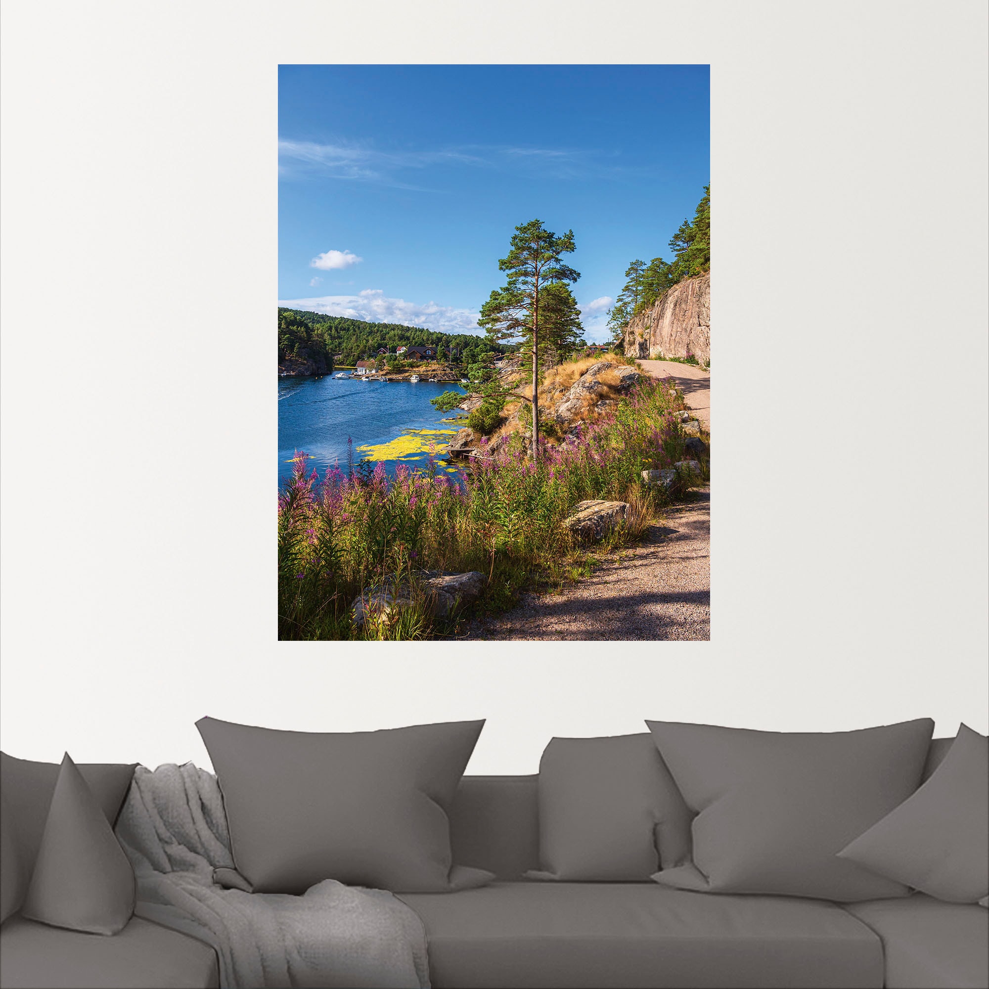 Artland Wandbild »Bucht Stølekilen bei Søgne in Norwegen«, Küstenbilder, (1 St.), als Alubild, Leinwandbild, Wandaufkleber oder Poster in versch. Größen