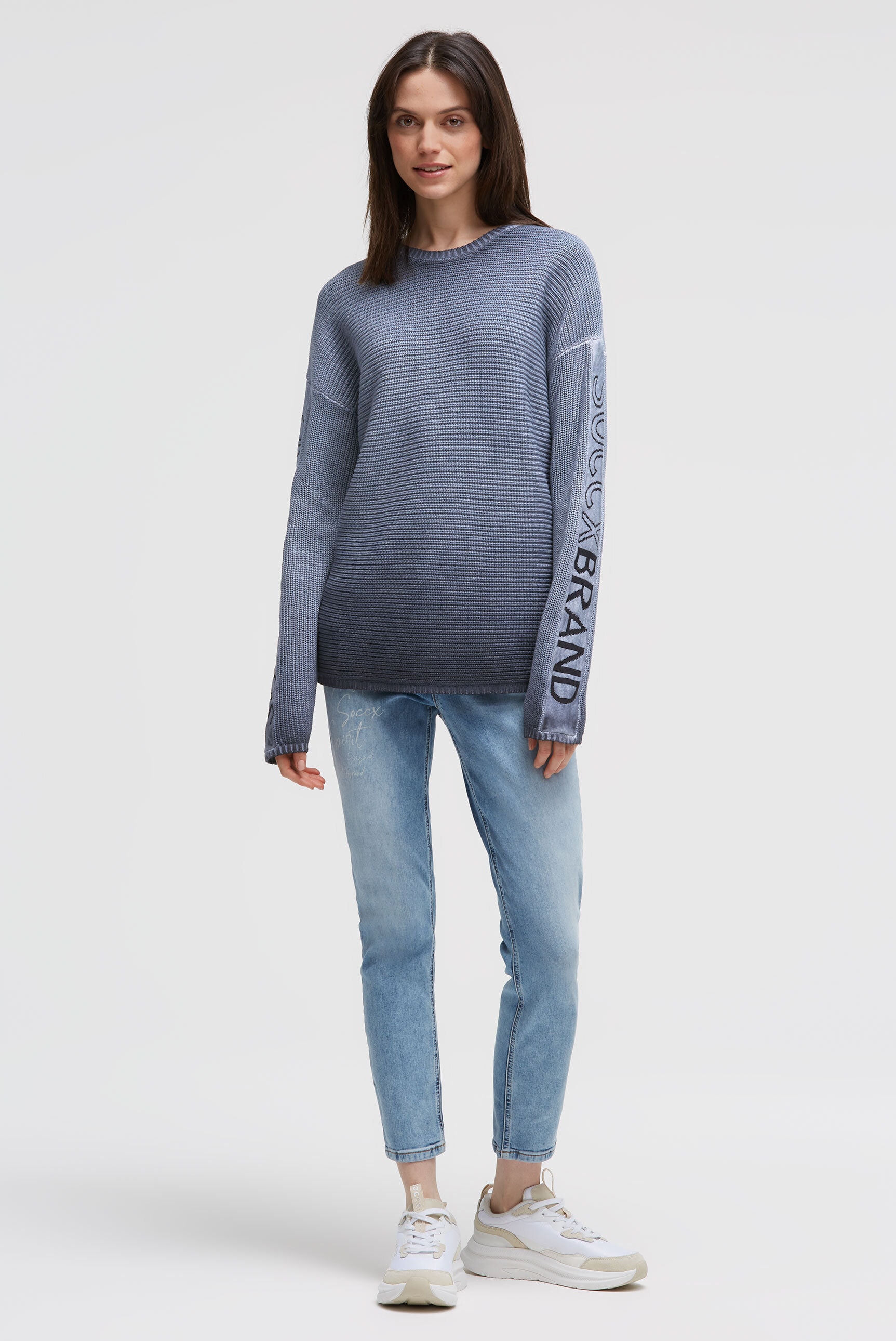 SOCCX Rundhalspullover aus Baumwolle