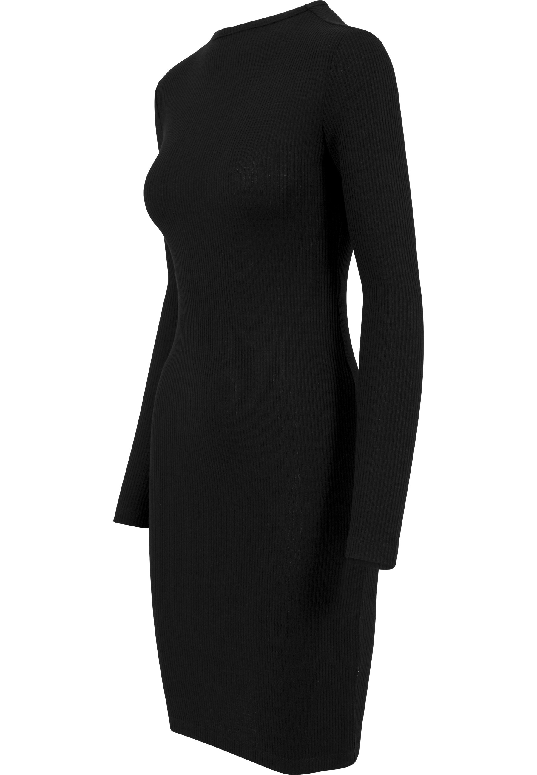 Urban Classics Rib Long Sleeve Dress Black M 2