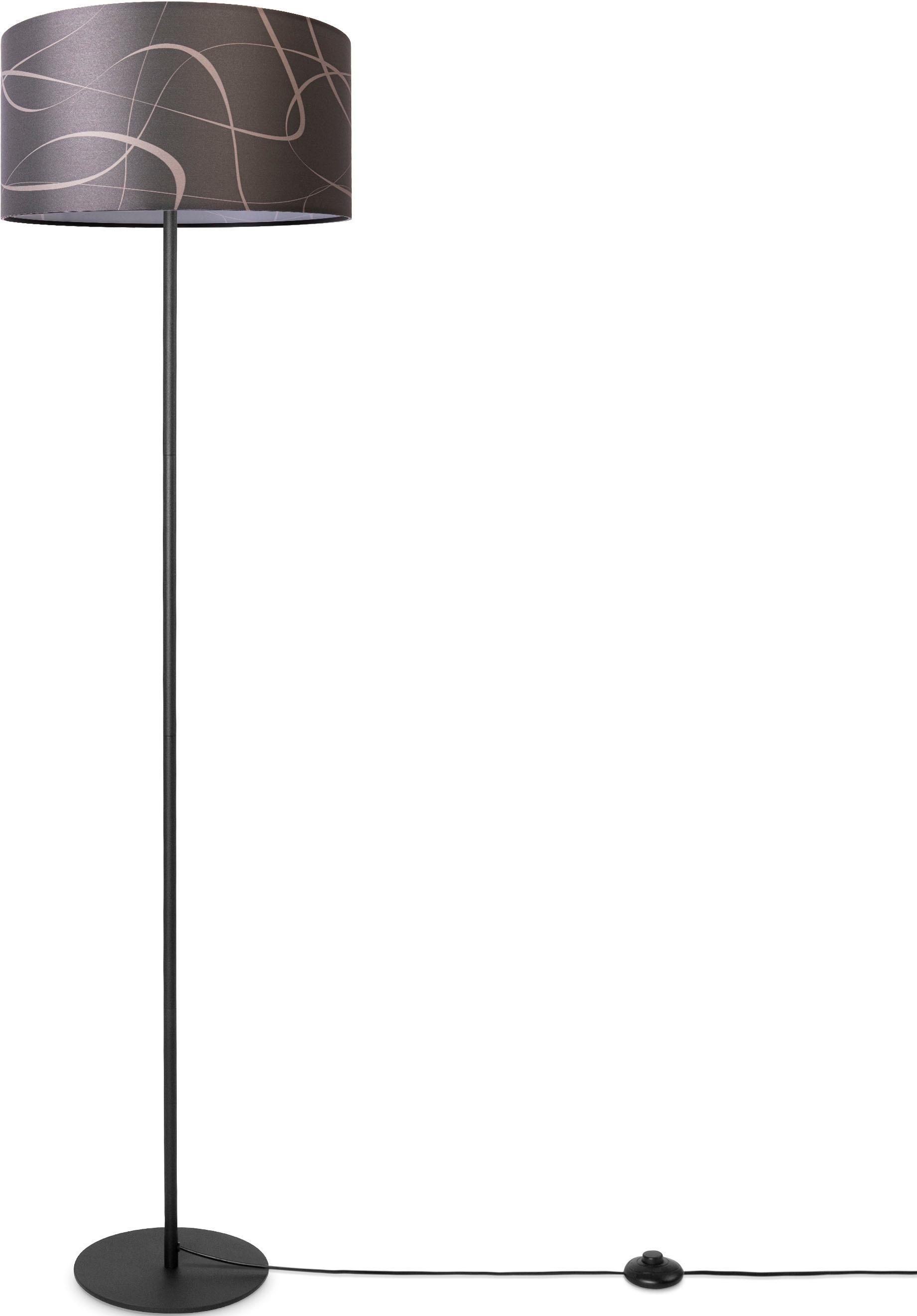Paco Home Stehlampe »Luca Tribal«, Leuchtmittel E27 | ohne Leuchtmittel, Stehlampe Dreibein Mit Lampenschirm Stoff Modern Abstrakt Uni E27