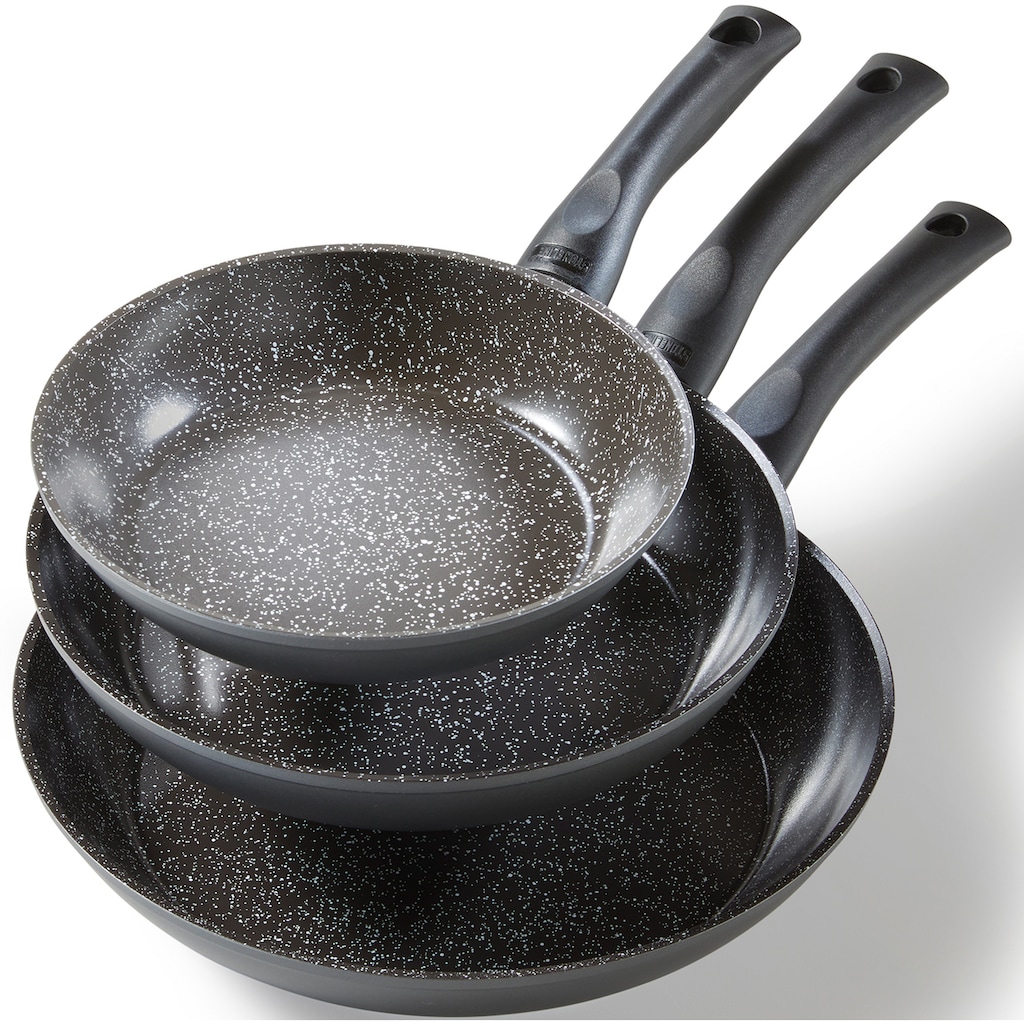 STONELINE Pfannen-Set »CERAMIC«, Aluminium, (Set, 3 tlg., je 1 Bratpfanne Ø 20/24/28 cm, H: 4,5/5/5,5 cm, - 1,0/1,7/2,7 l)