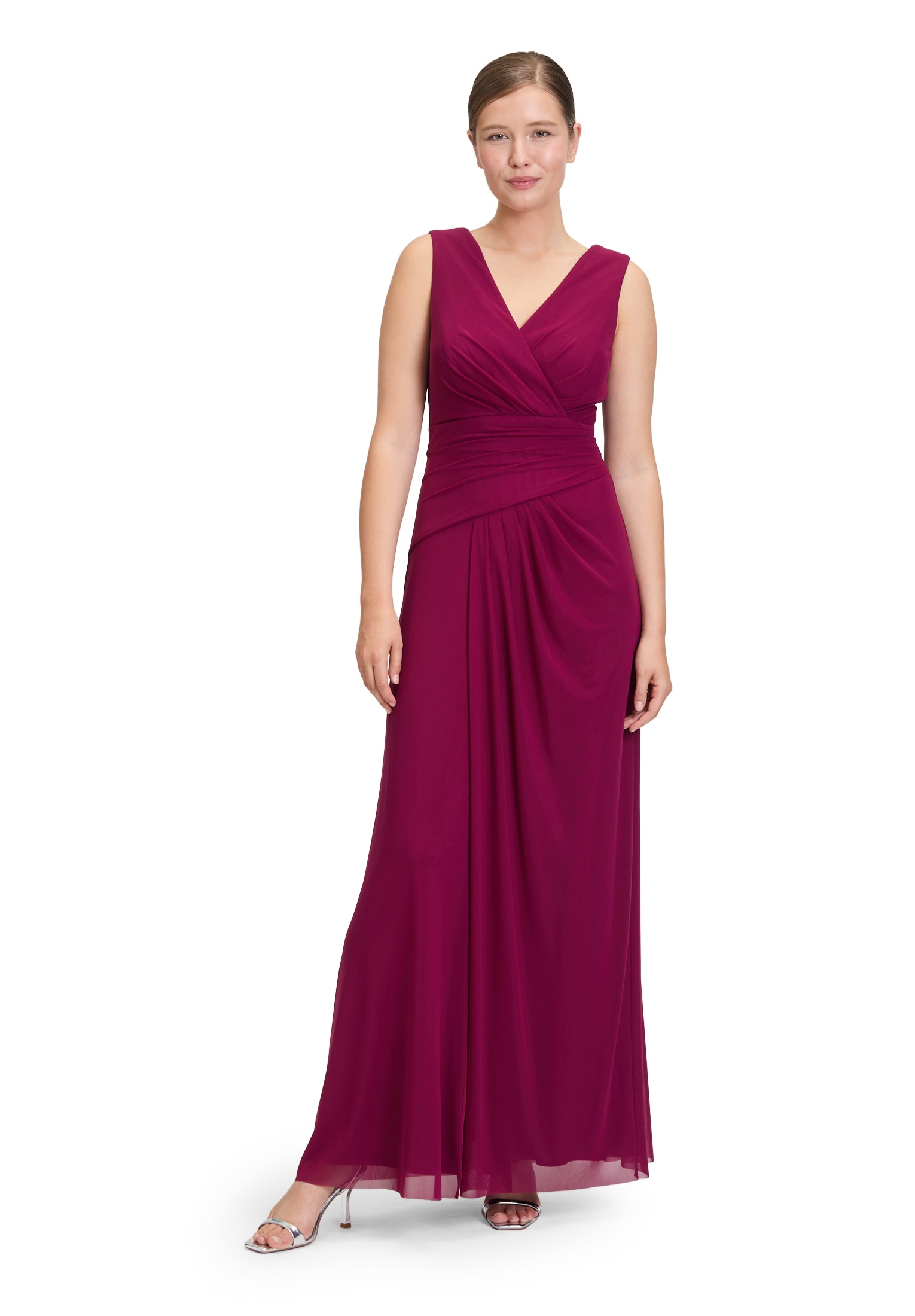 Vera Mont Abendkleid "Vera Mont Damen Abendkleid mit V-Ausschnitt", Falten günstig online kaufen