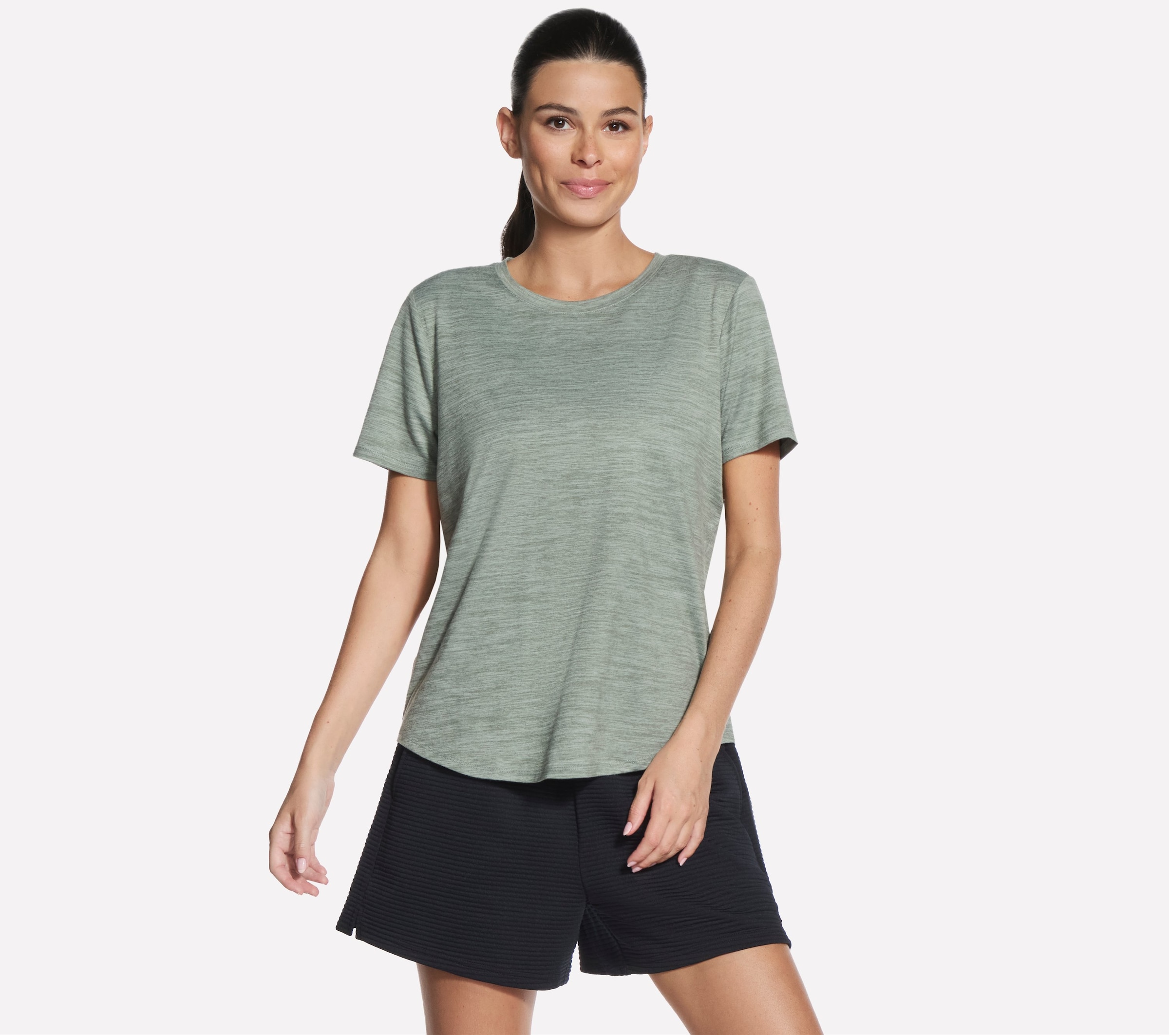 Skechers Funktionsshirt "Womens Tshirt" elastisches Material, aus Jersey, mit Rundhalsausschnitt, Kurzarm