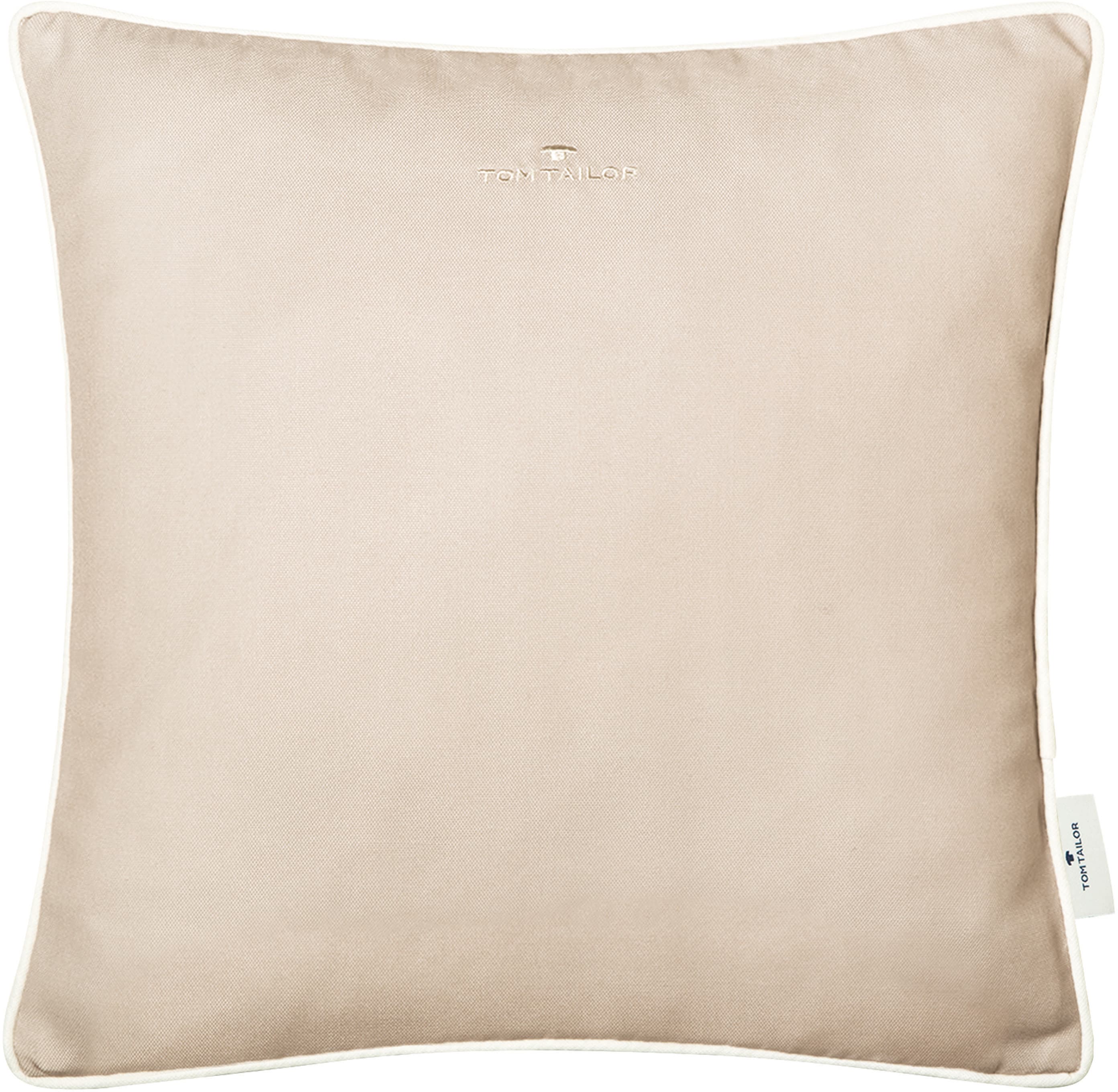 TOM TAILOR HOME "Dove Signature" mit Paspel, Kissenhülle ohne Füllung, 1 Stück