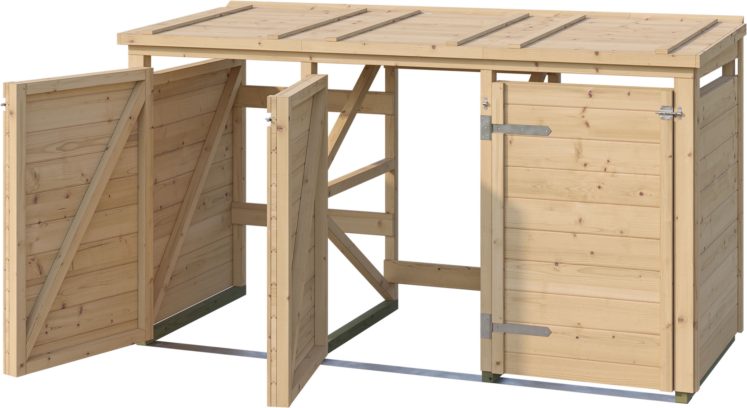 weka Mülltonnenbox »Killarney« Metall pulverbeschichtet, für 3 Mülltonnen, BxTxH: 230x92x127 cm