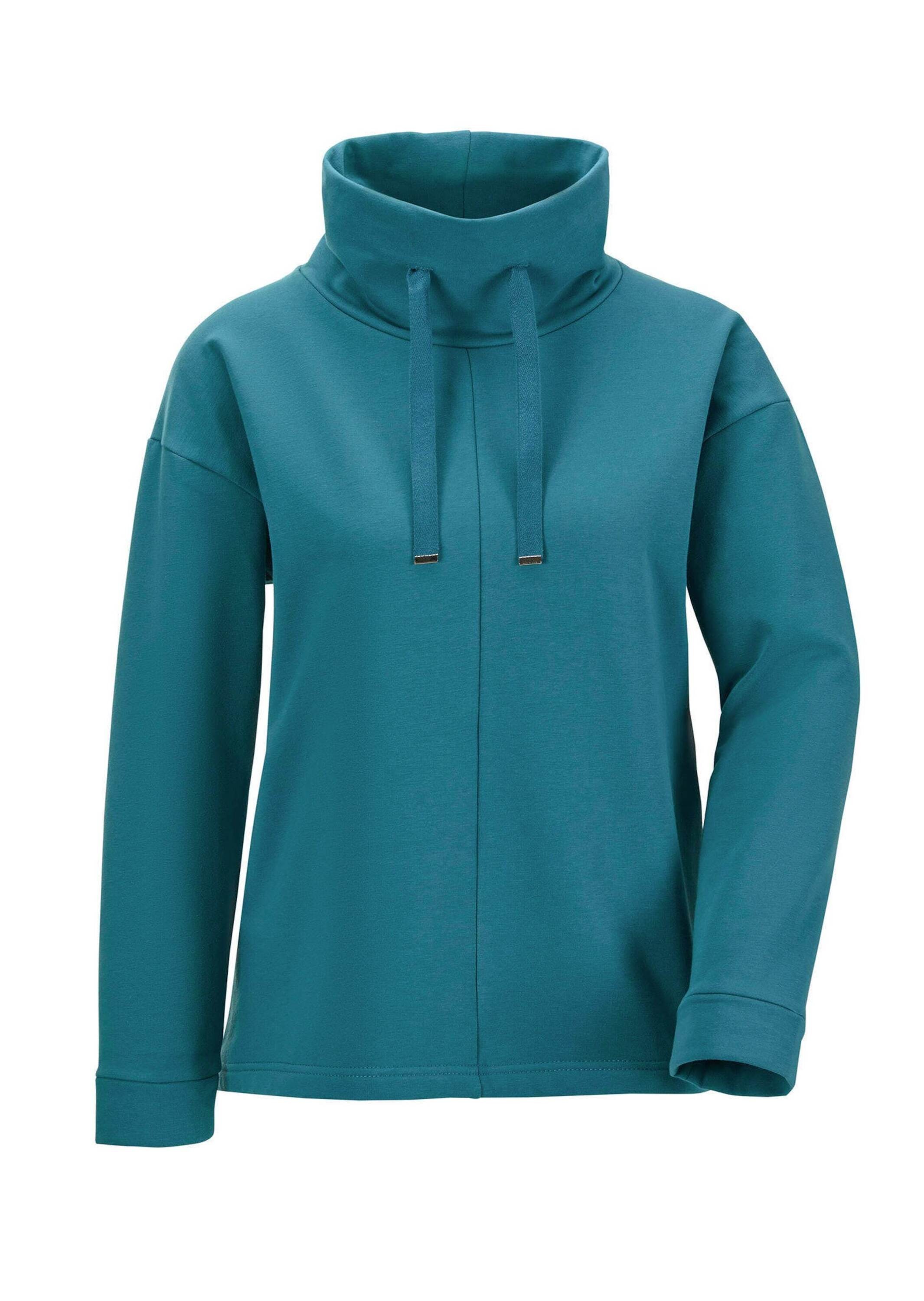 GOLDNER Hausanzug "Kurzgröße Sportiver Kragenpullover mit Tunnelzug" halsfe günstig online kaufen